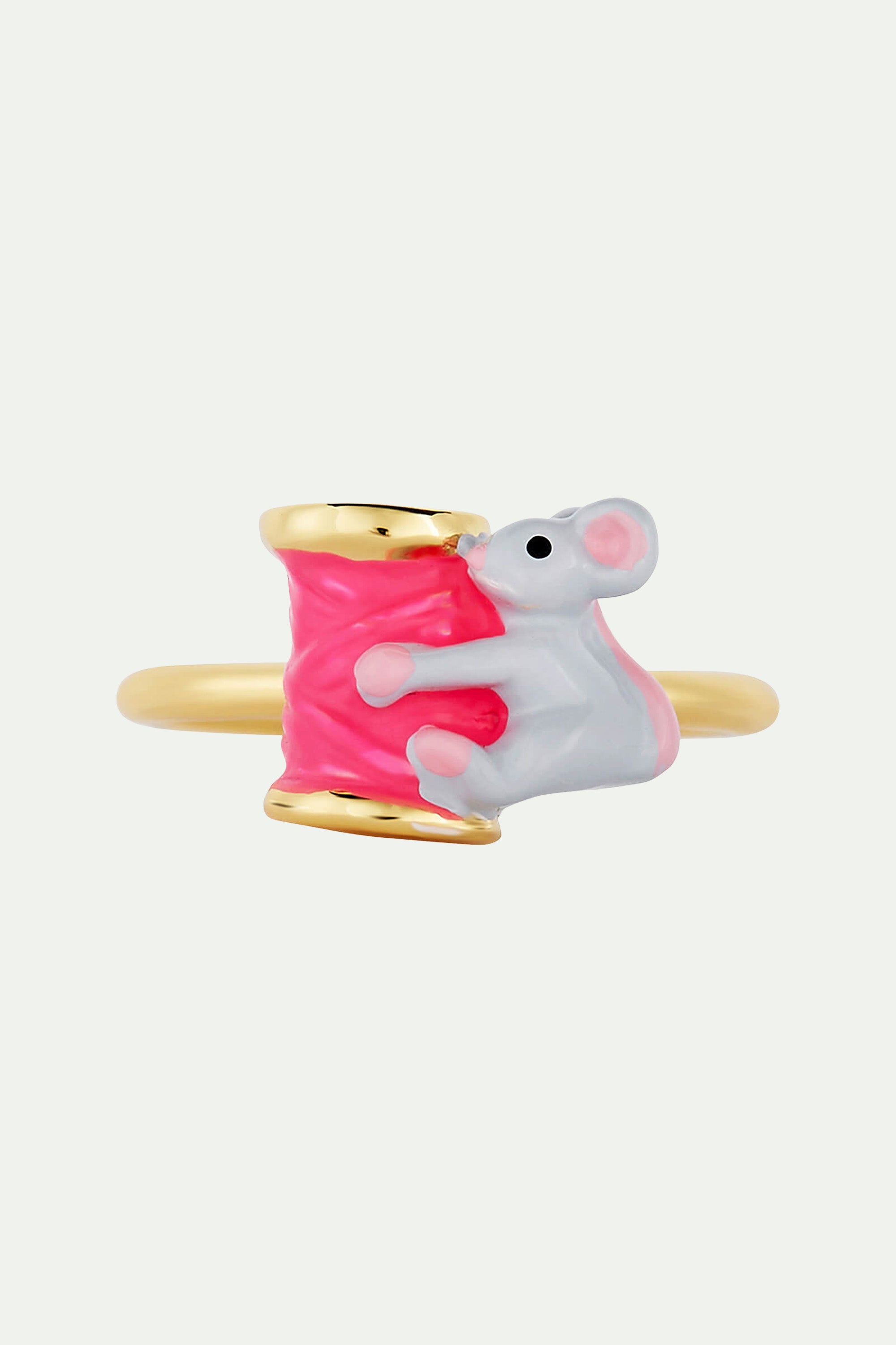 Mouse and Spool of Thread adjustable ring