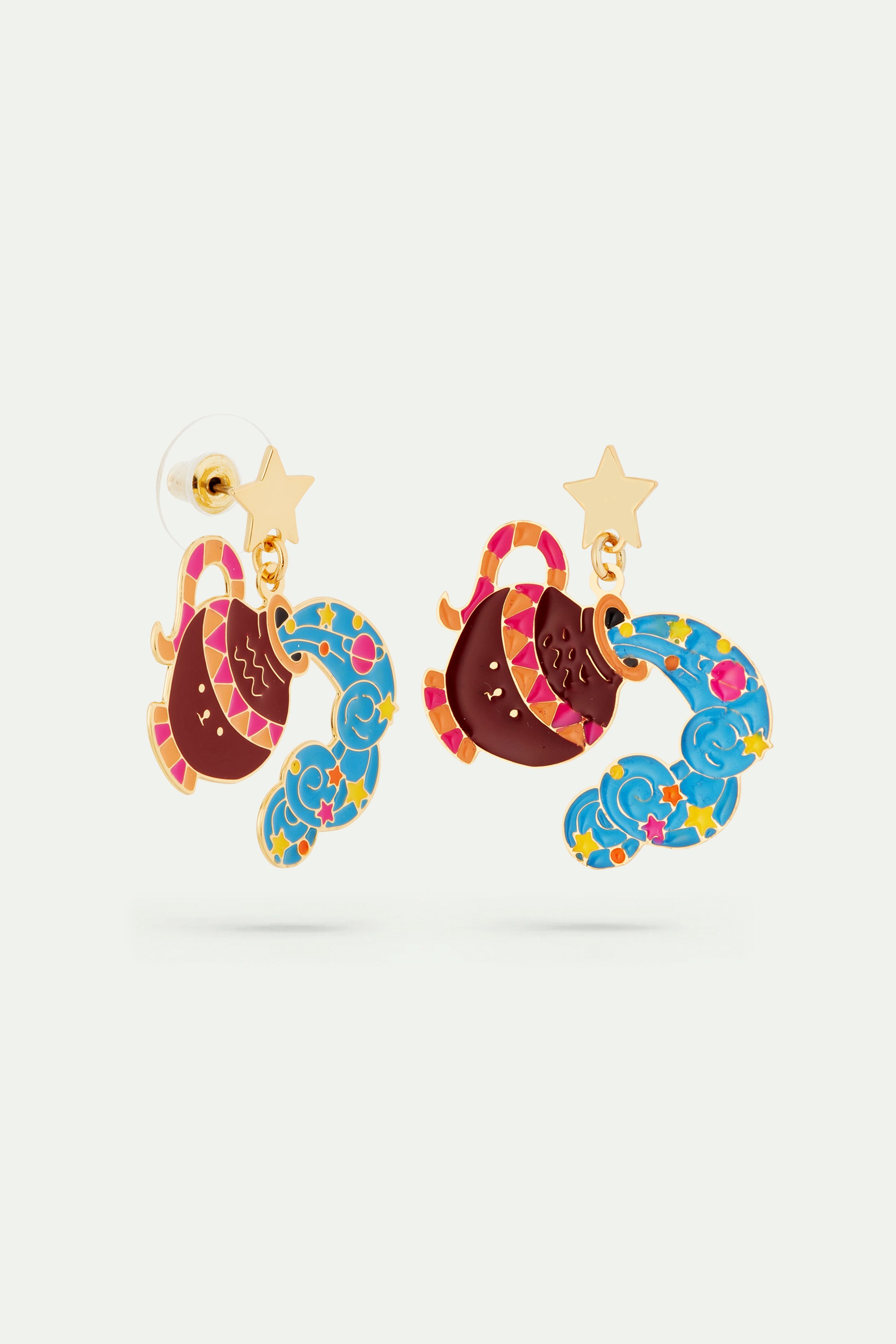 Aquarius astrological sign earrings