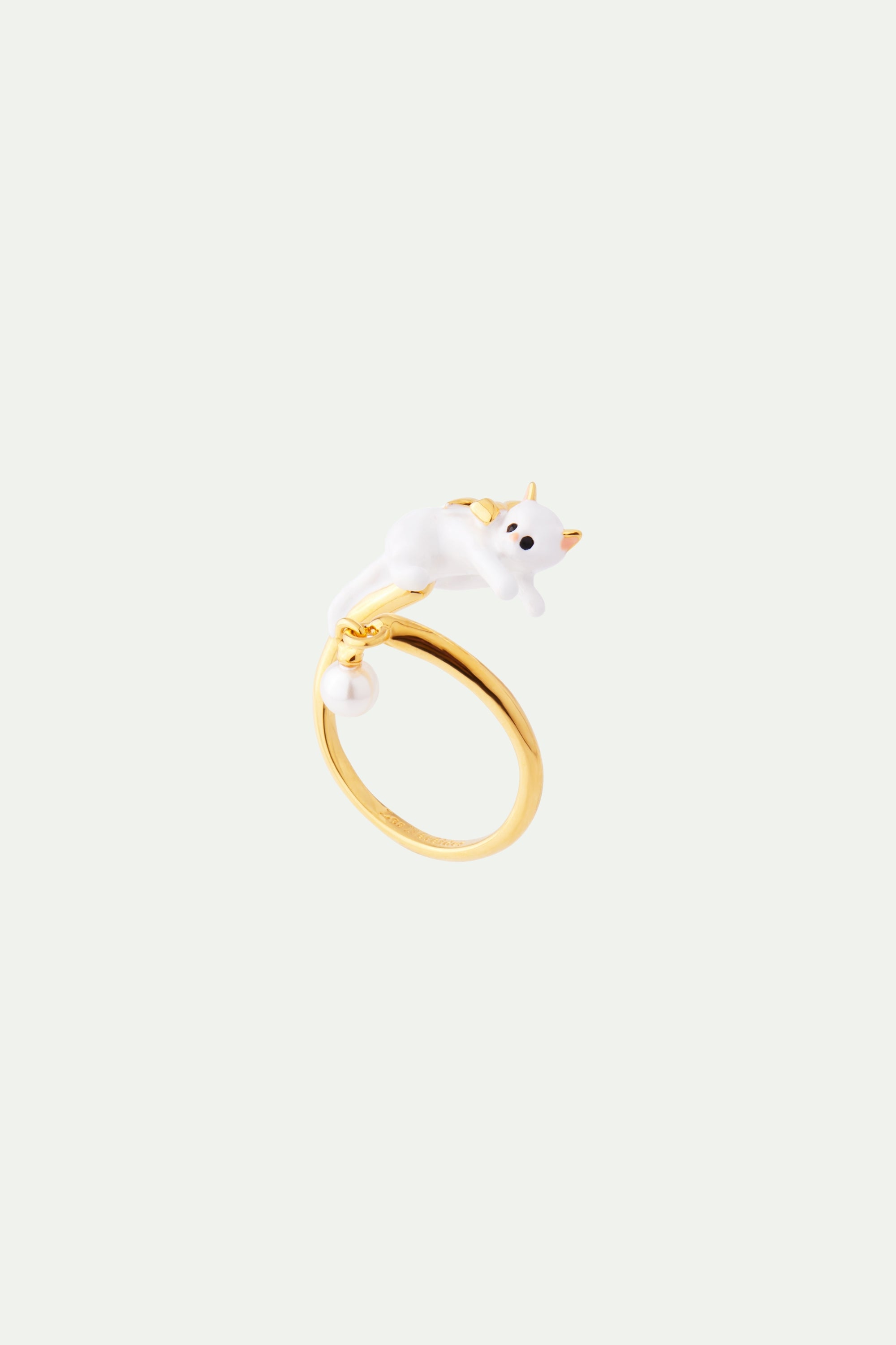Kitty and Pearl Adjustable Ring