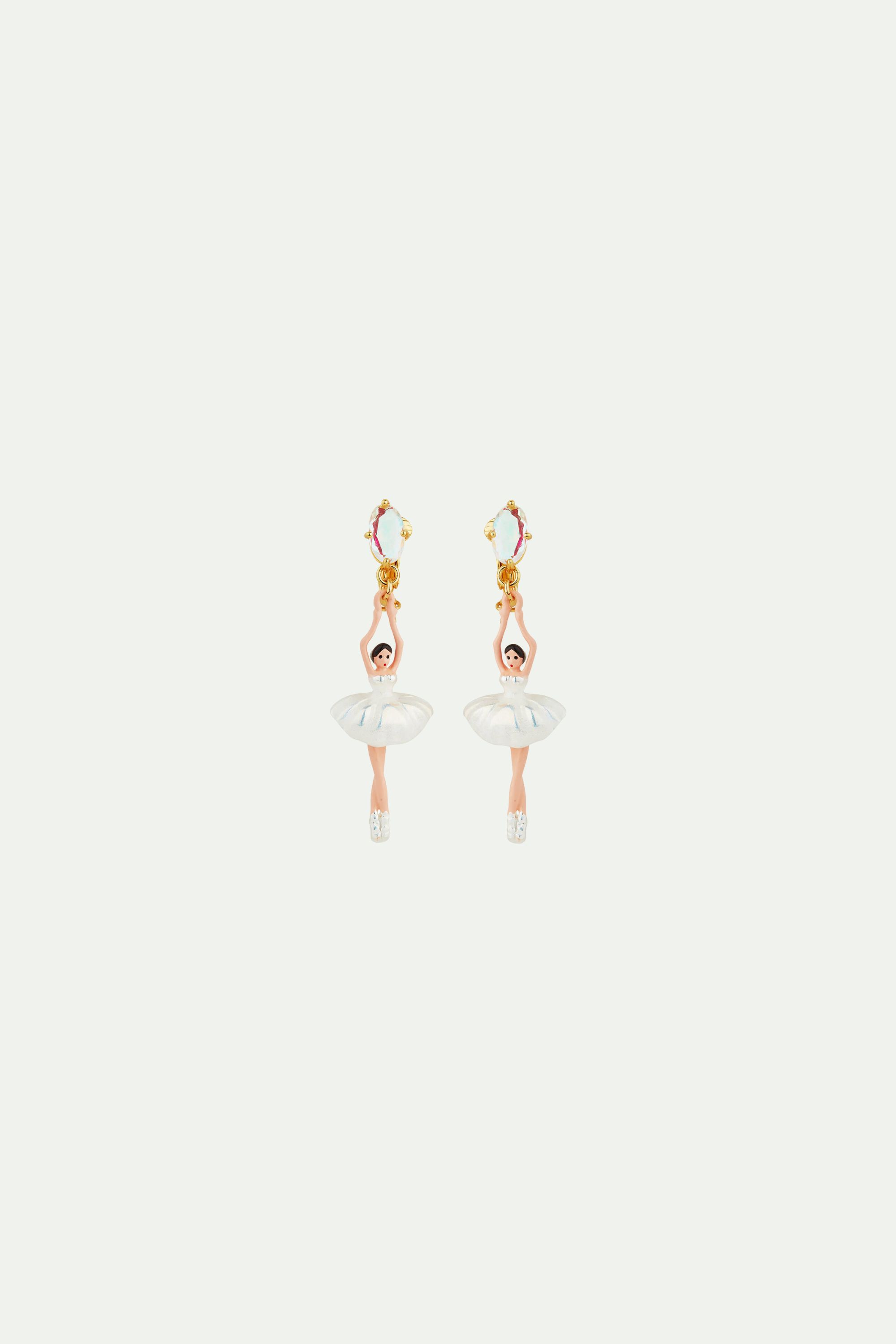 Pas de Deux Aurora Baurealis post earrings with stone