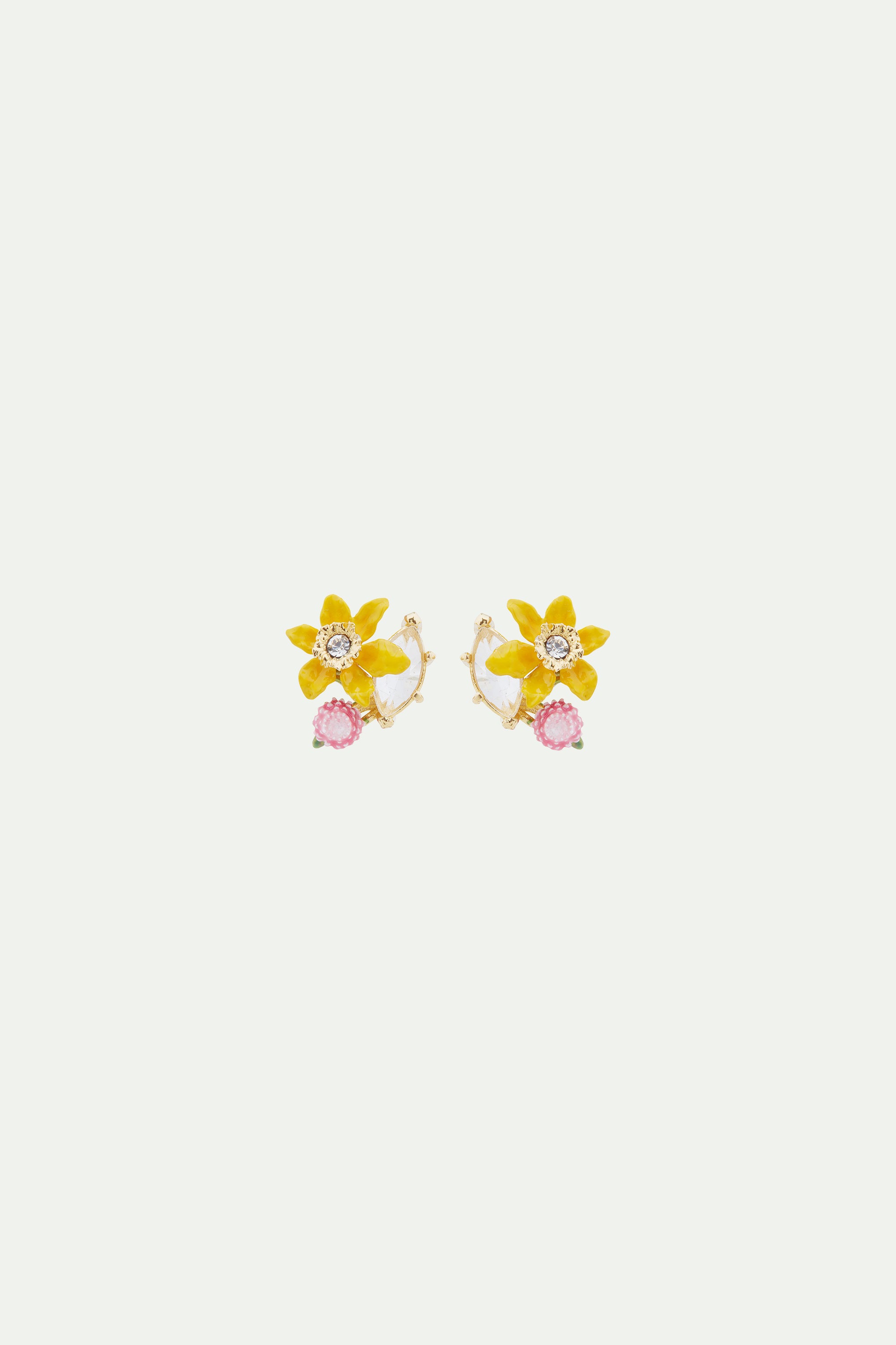 Daffodil clip-on earrings