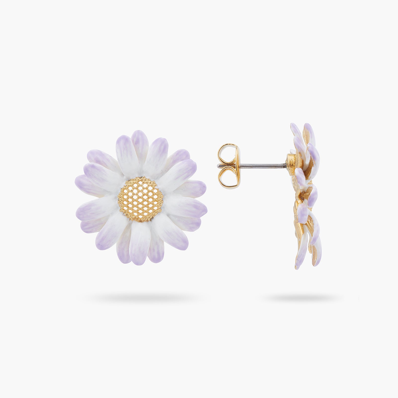 Aster flower clip-on earrings