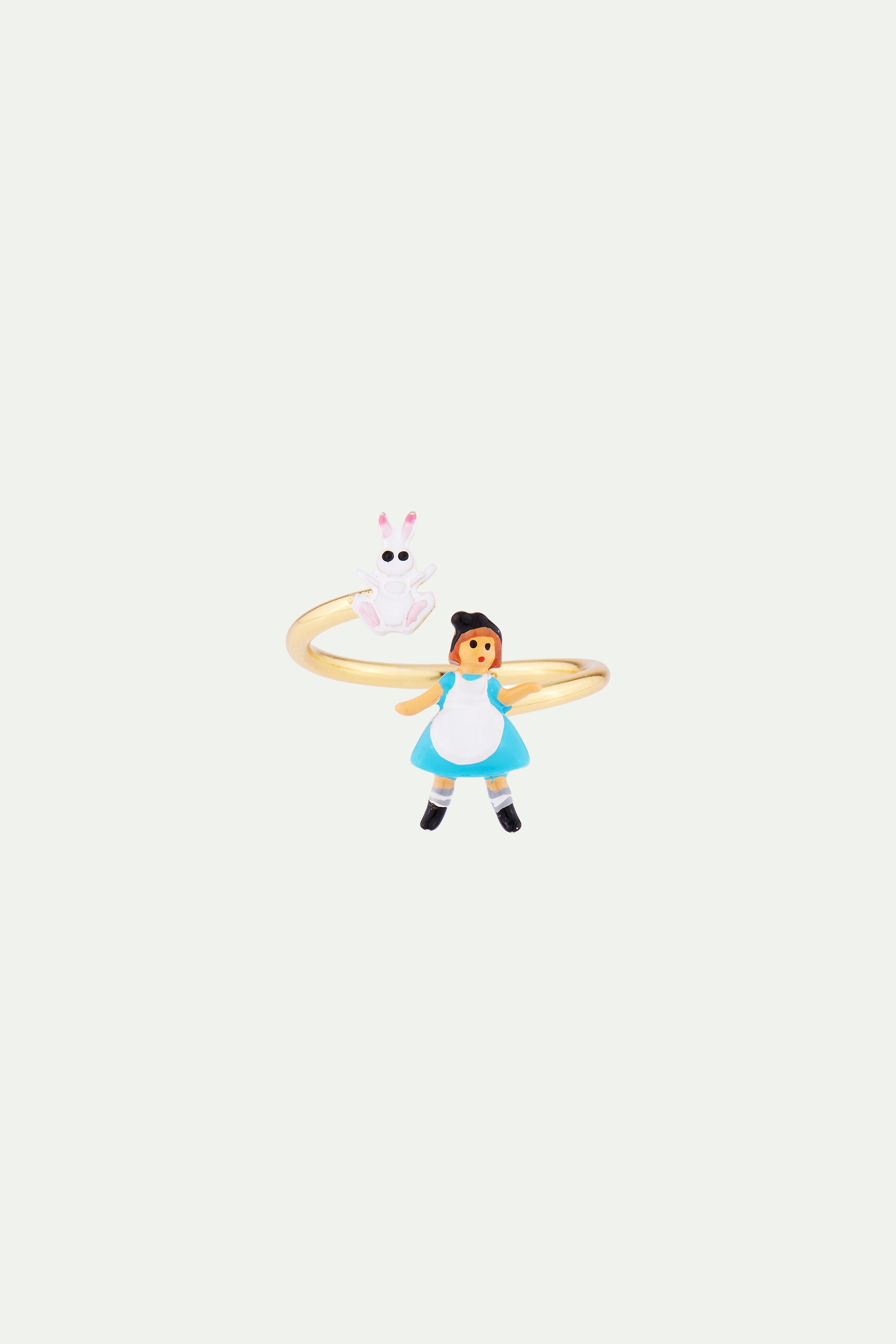 Alice and White Rabbit Adustable Ring