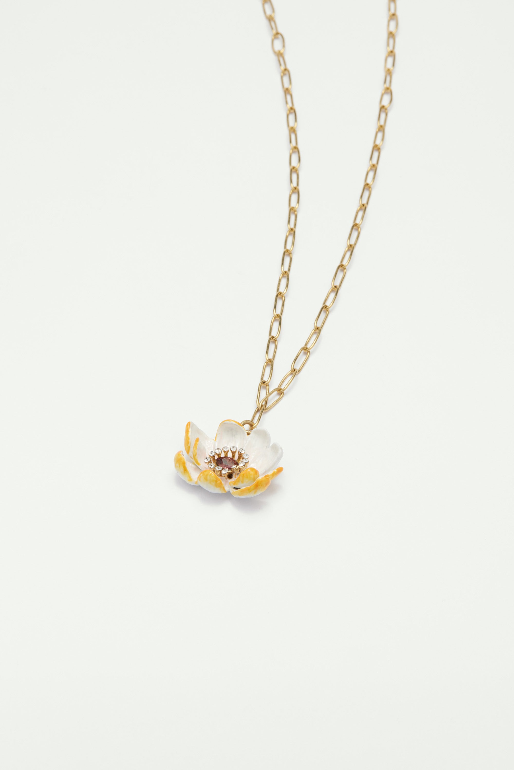 Wild rose pendant necklace