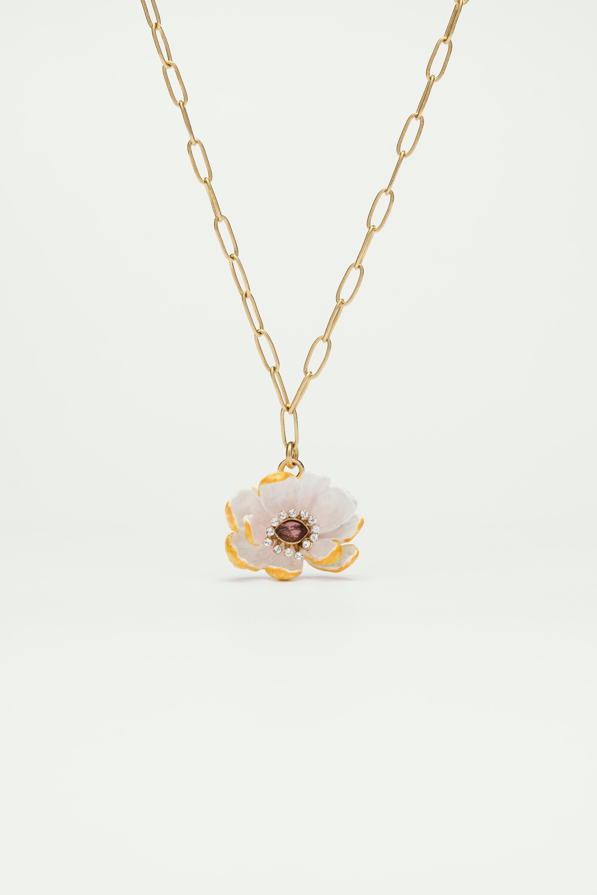 Wild rose pendant necklace