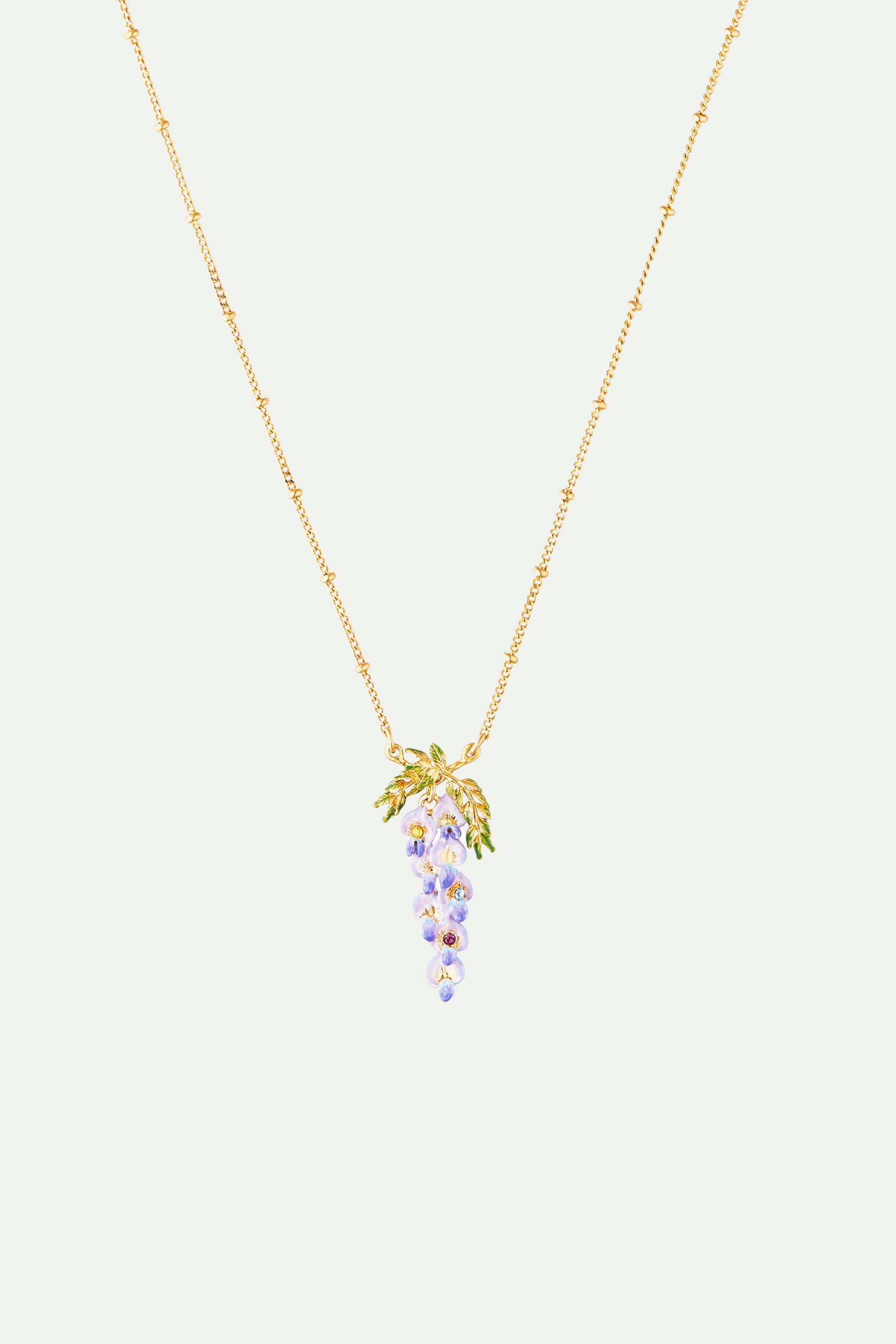 Wisteria Flower Pendant Necklace