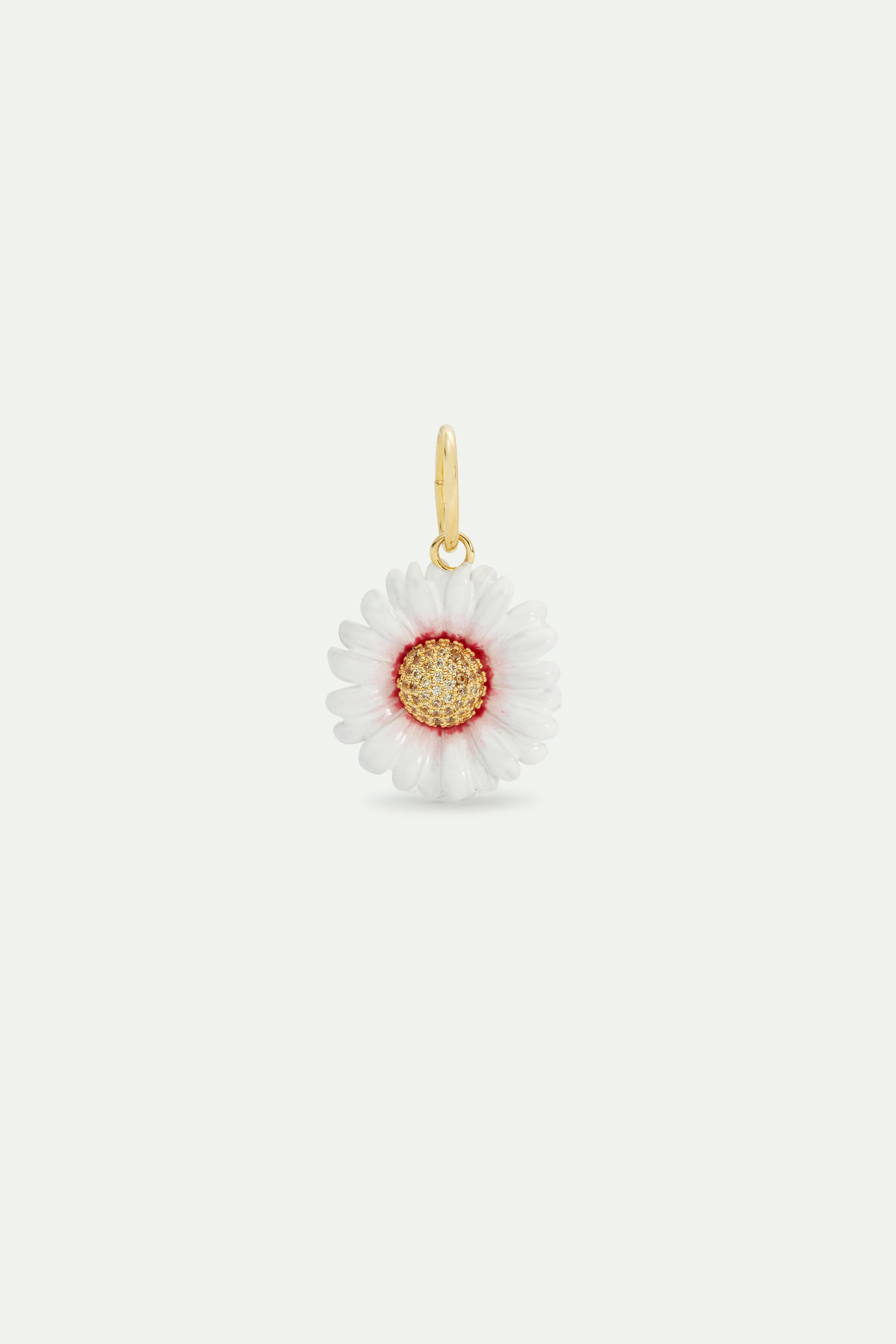 White daisy flower pendant