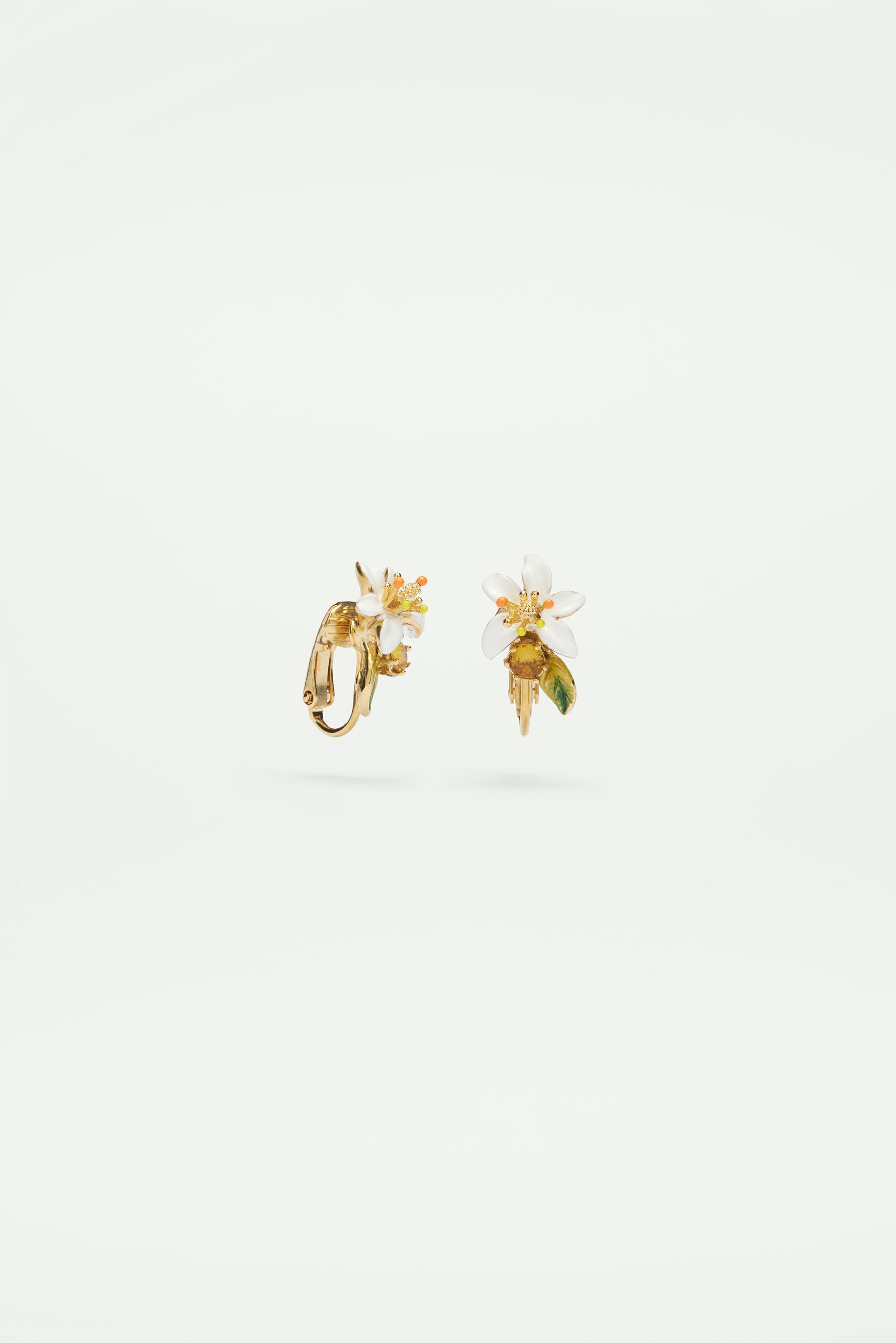 Orange blossom Clip on earrings