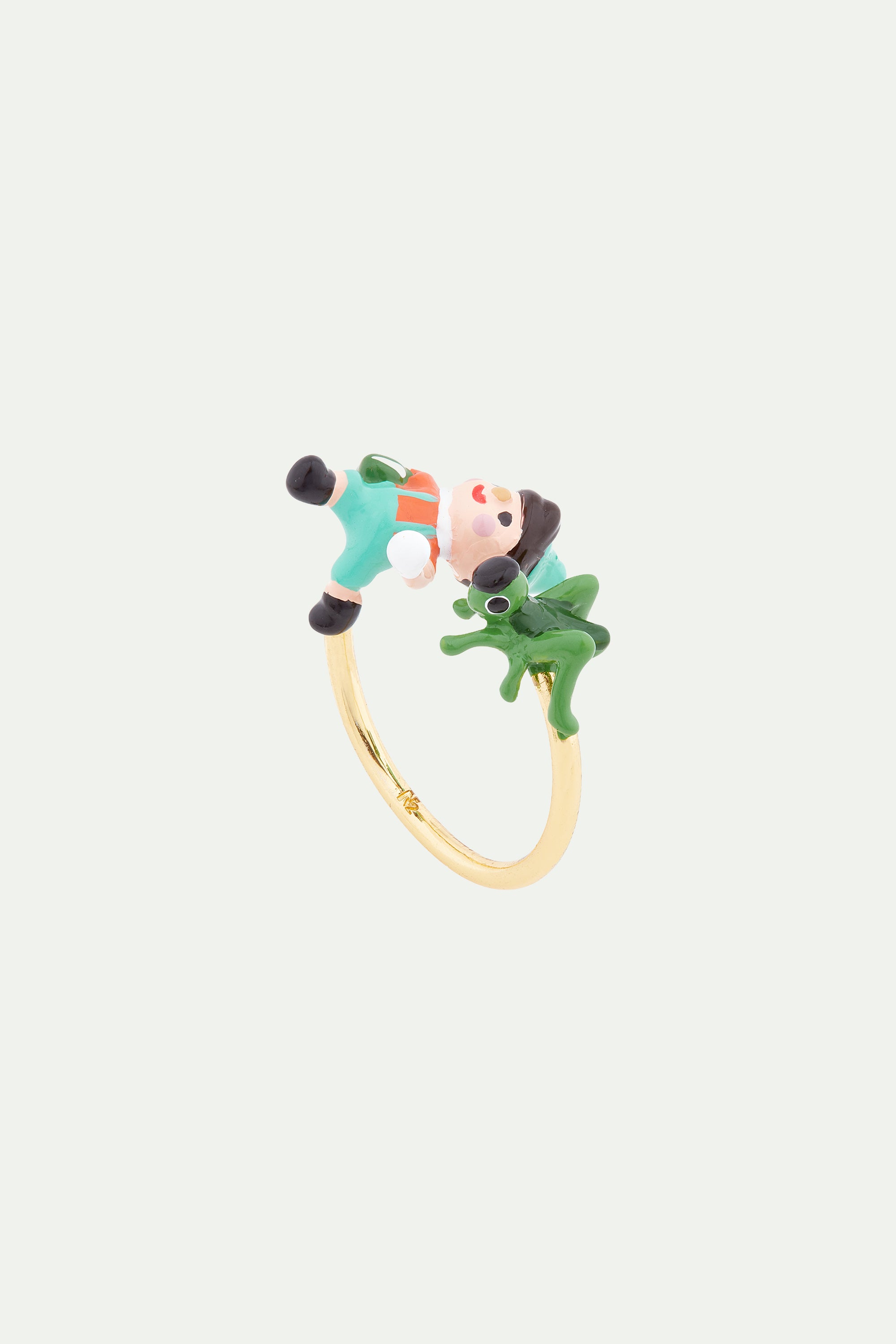 Pinocchio and cricket adjustable ring