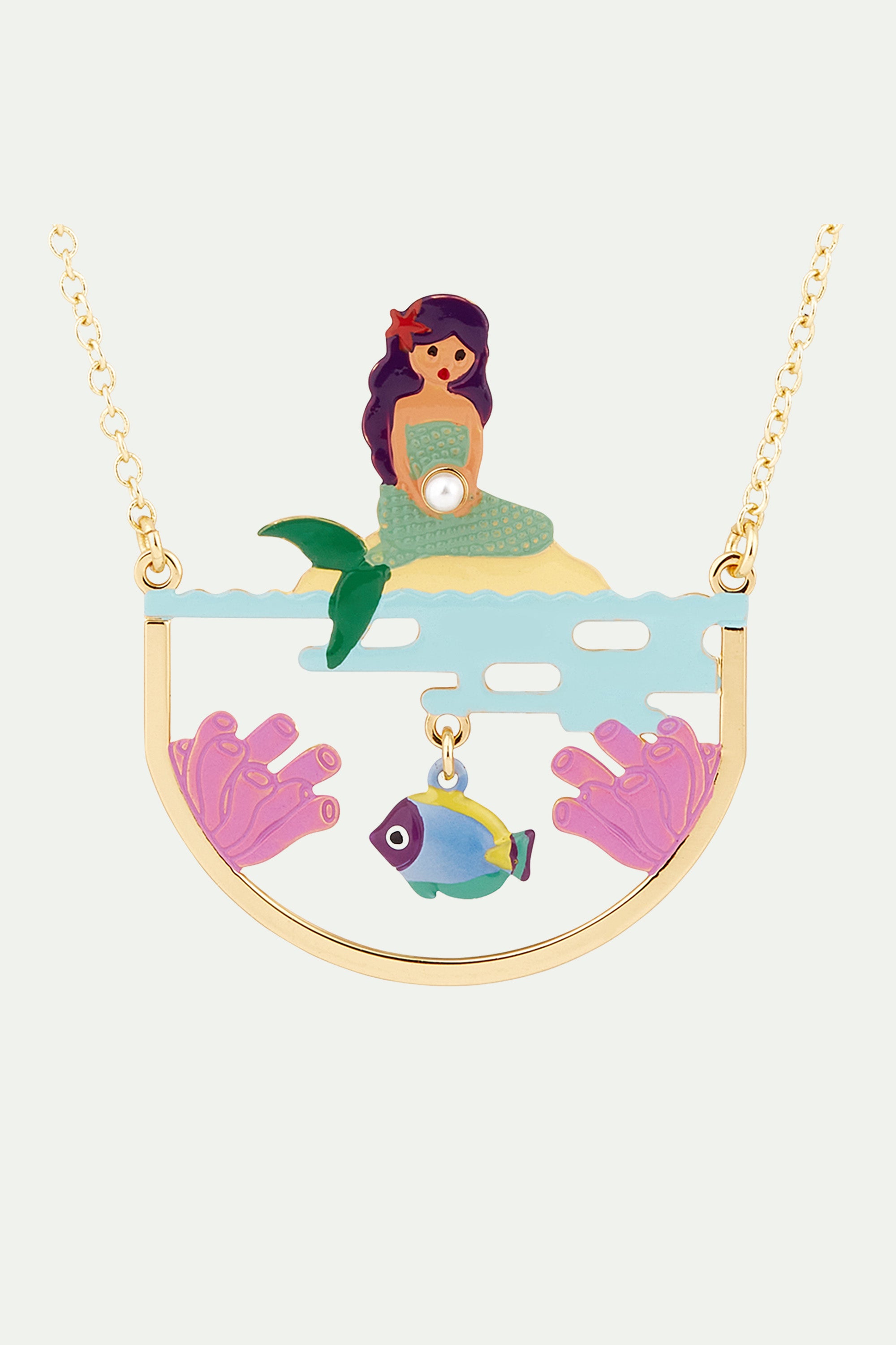 Mermaid and seabed statement necklace