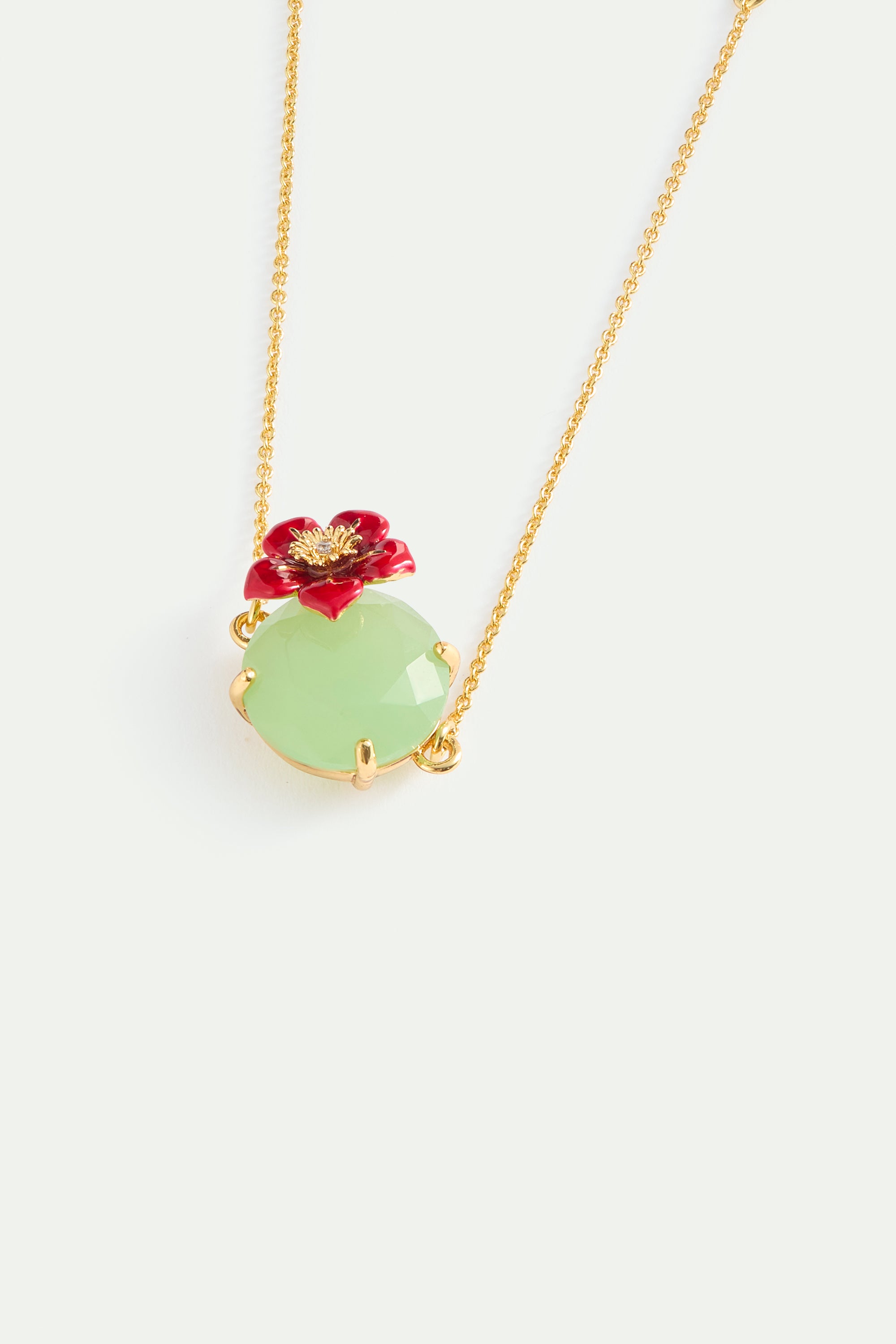 Bracelet 14 + 3,5 cm FLEUR DE JADE