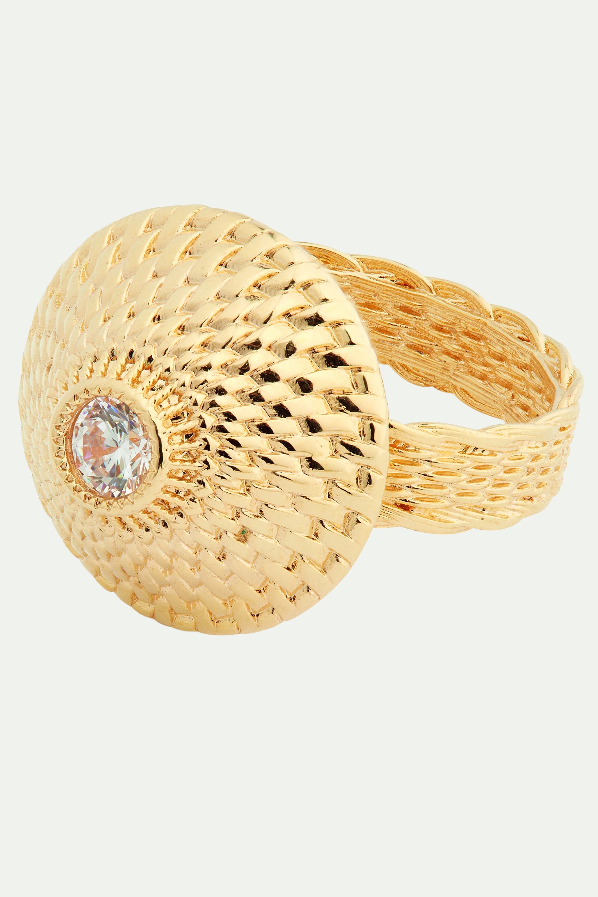 Wicker cocktail ring