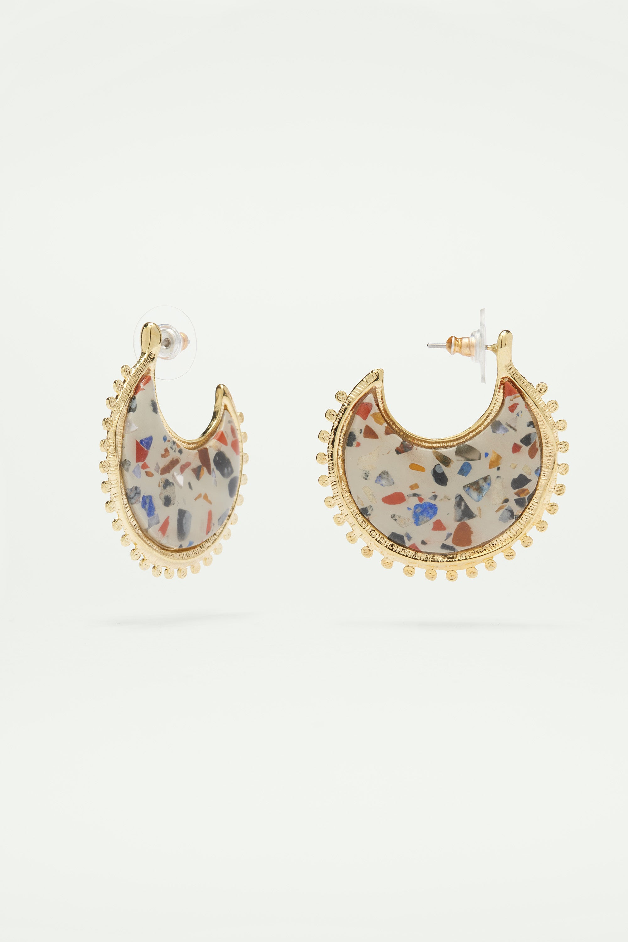 Terrazzo hoop earrings