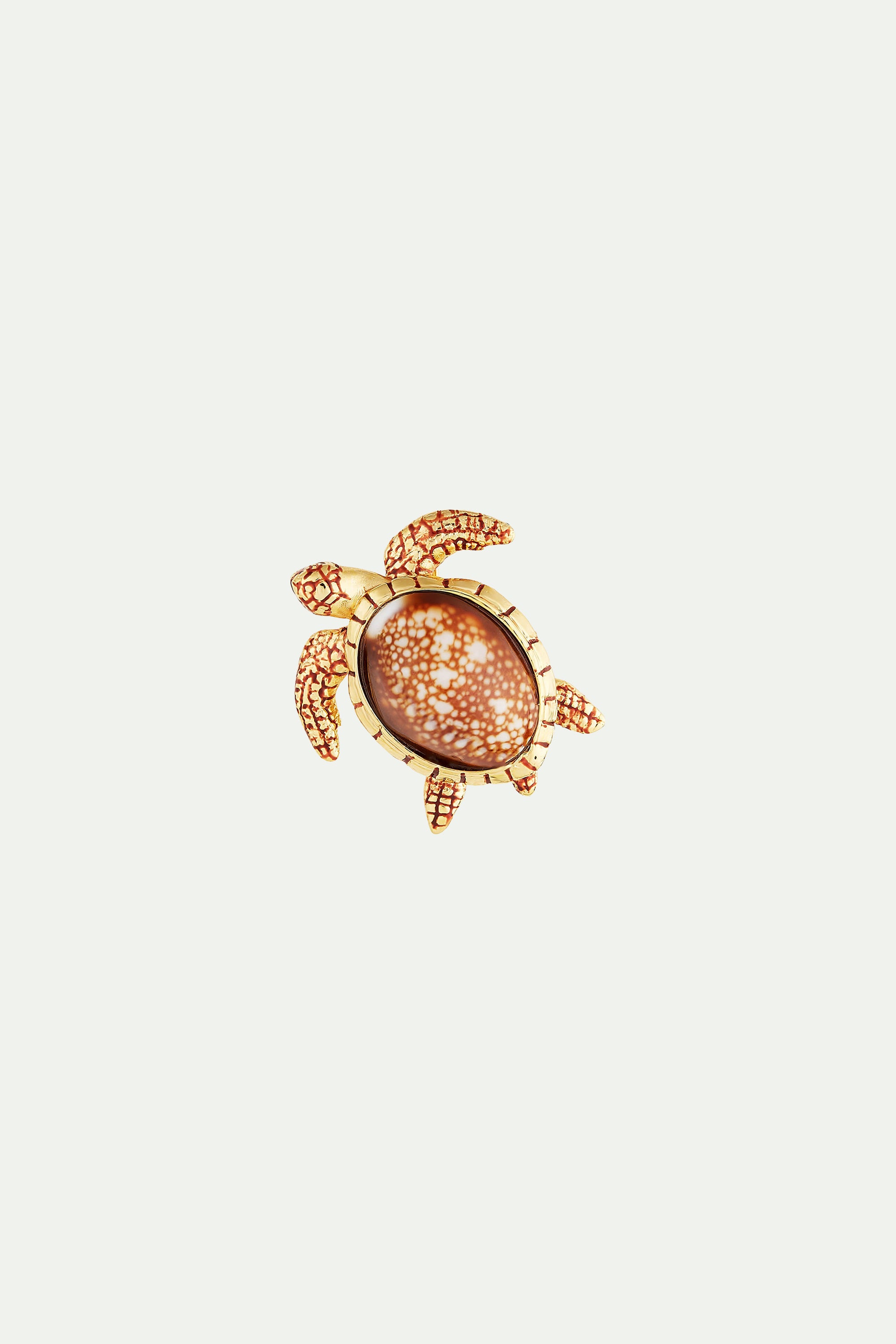 Speckled Shell Turtle brooch