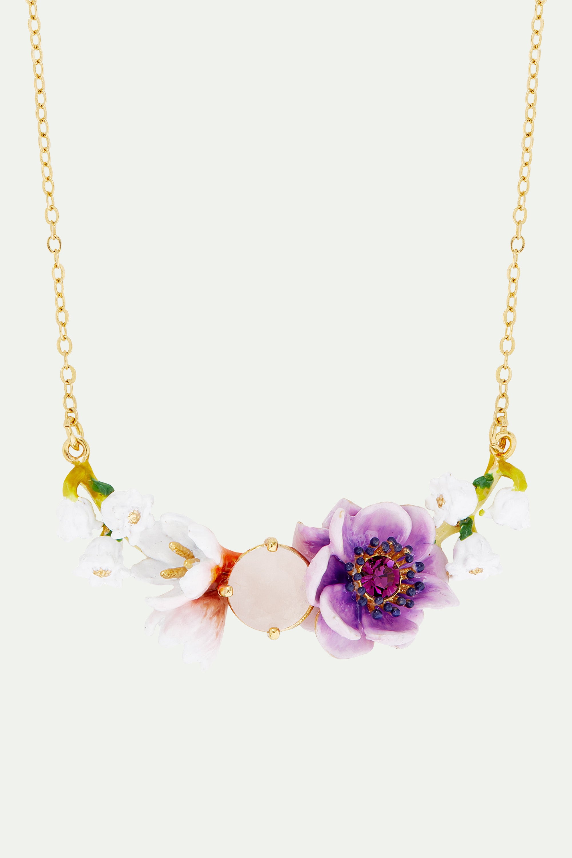 Boho 3 flower statement necklace