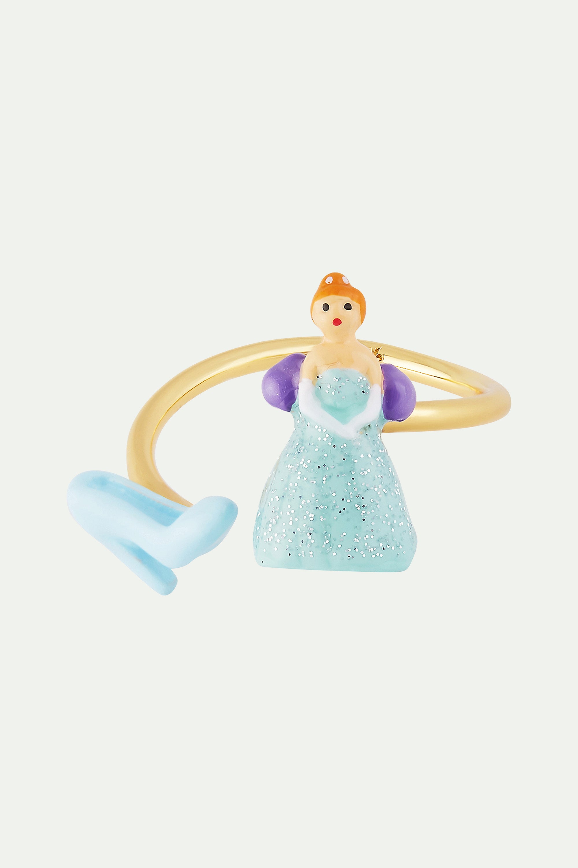 Cinderella and Slipper adjustable ring