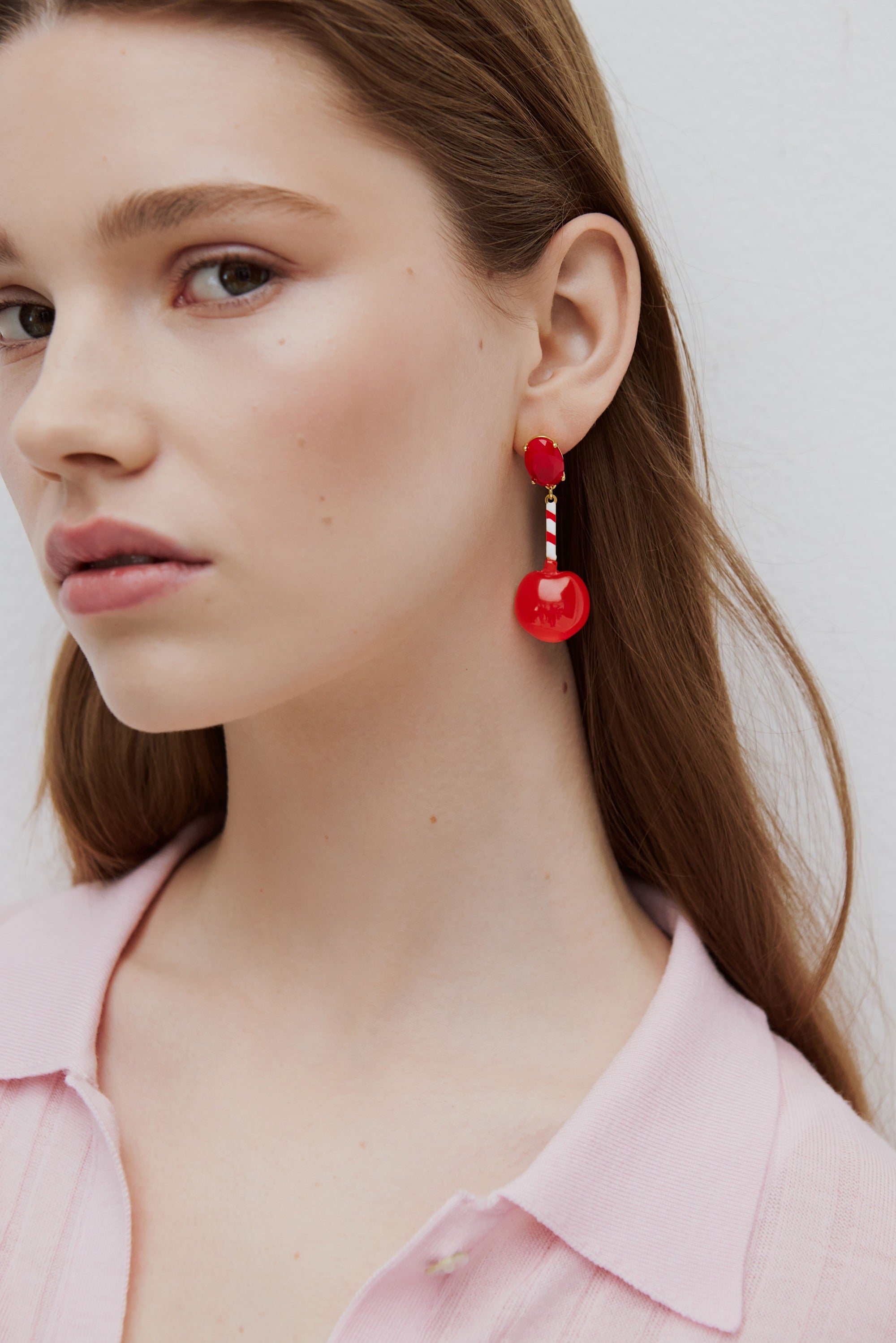 Toffee apple earrings
