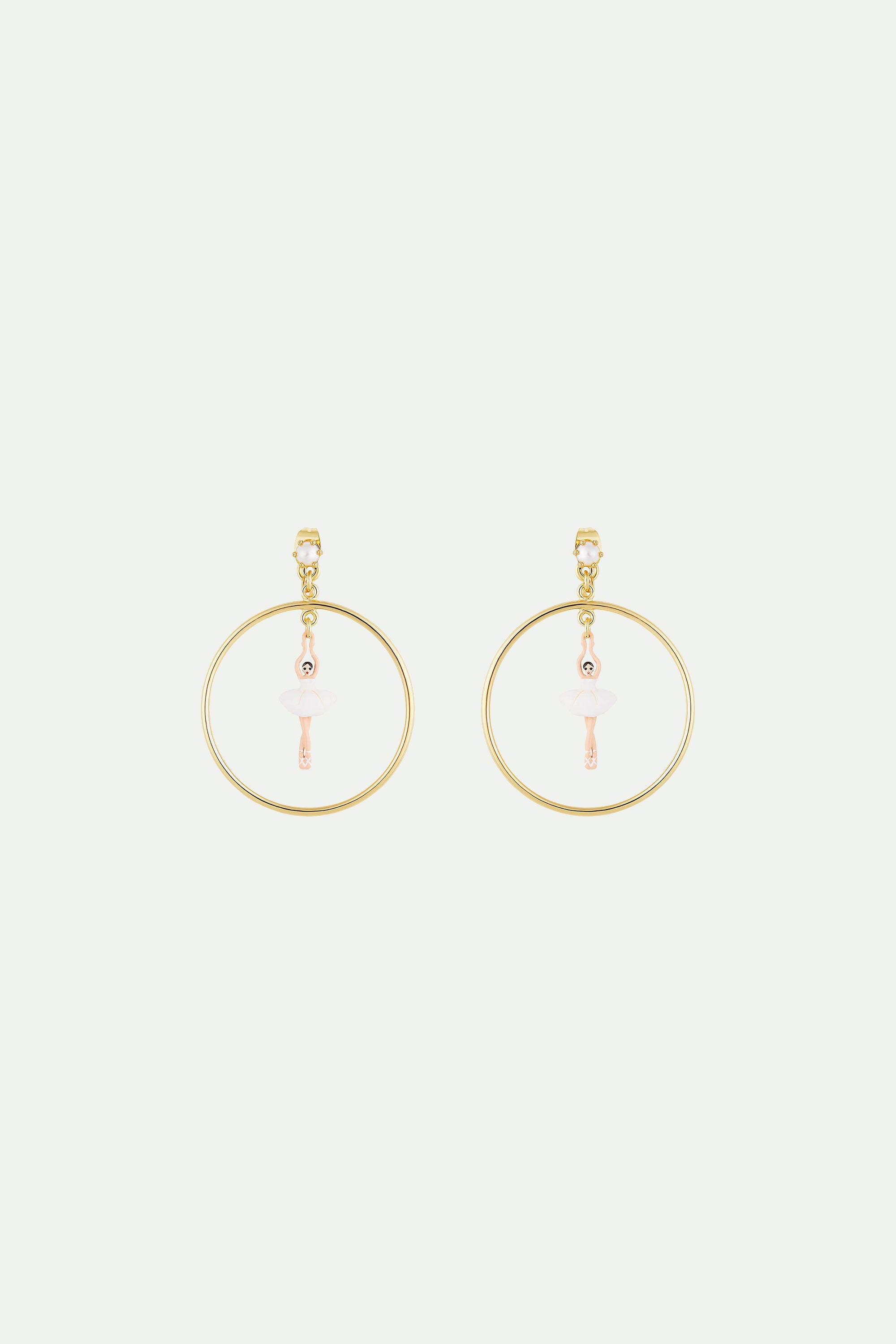 Post Earrings MINI PAS DE DEUX Blanc