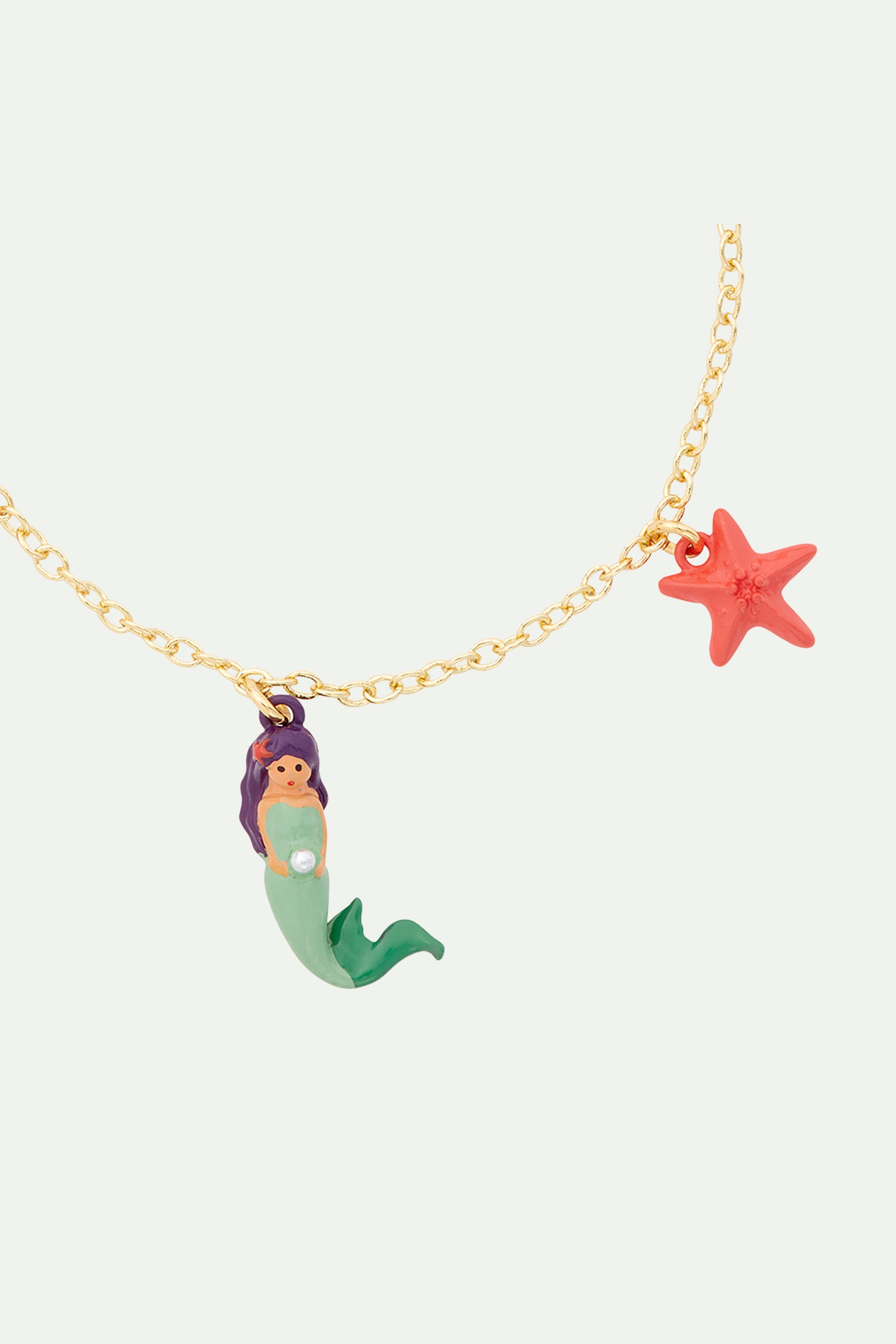 Mermaid and marine animal charm bracelet