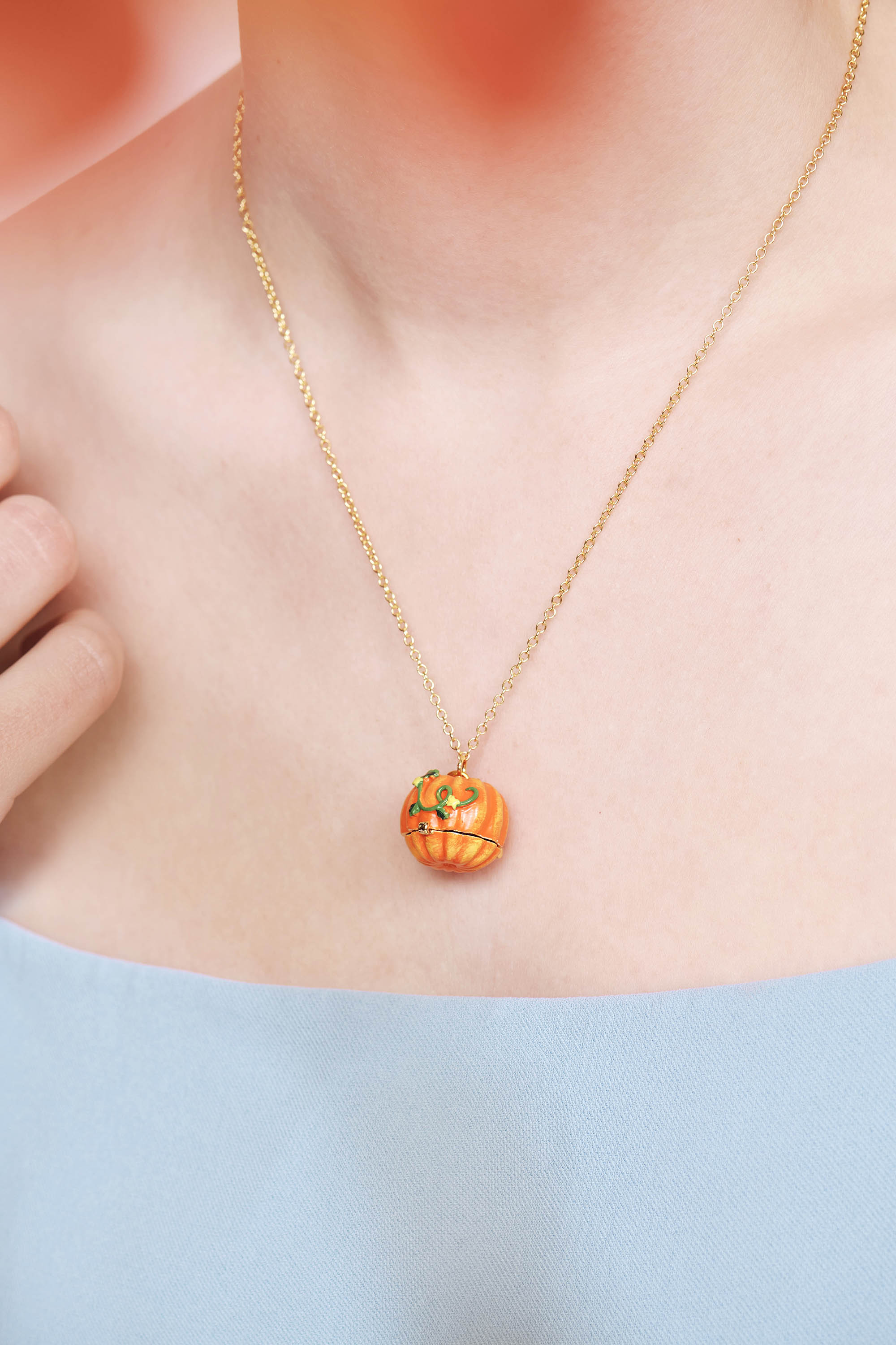 Pumpkin and Slipper secret necklace