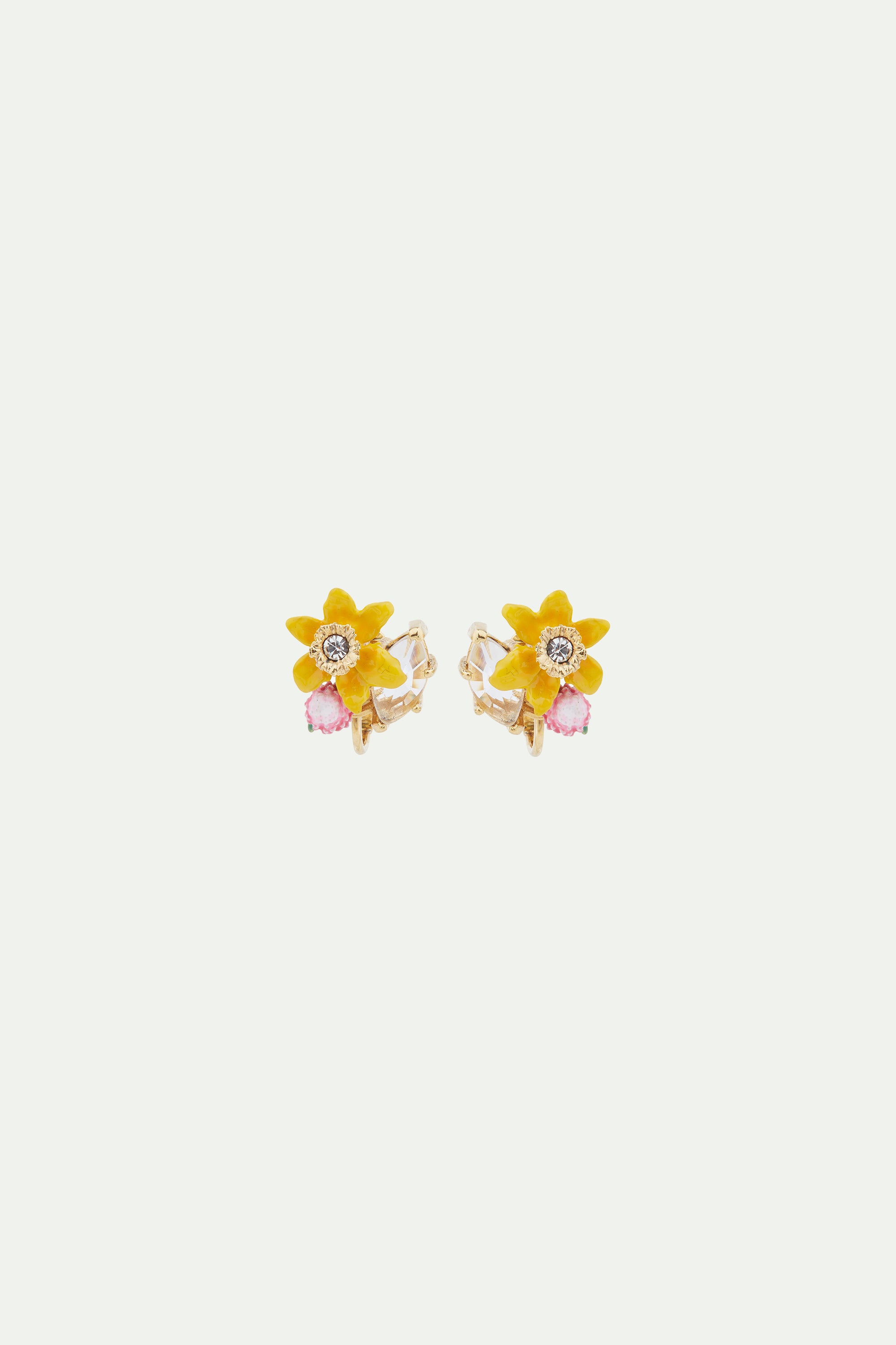 Daffodil clip-on earrings