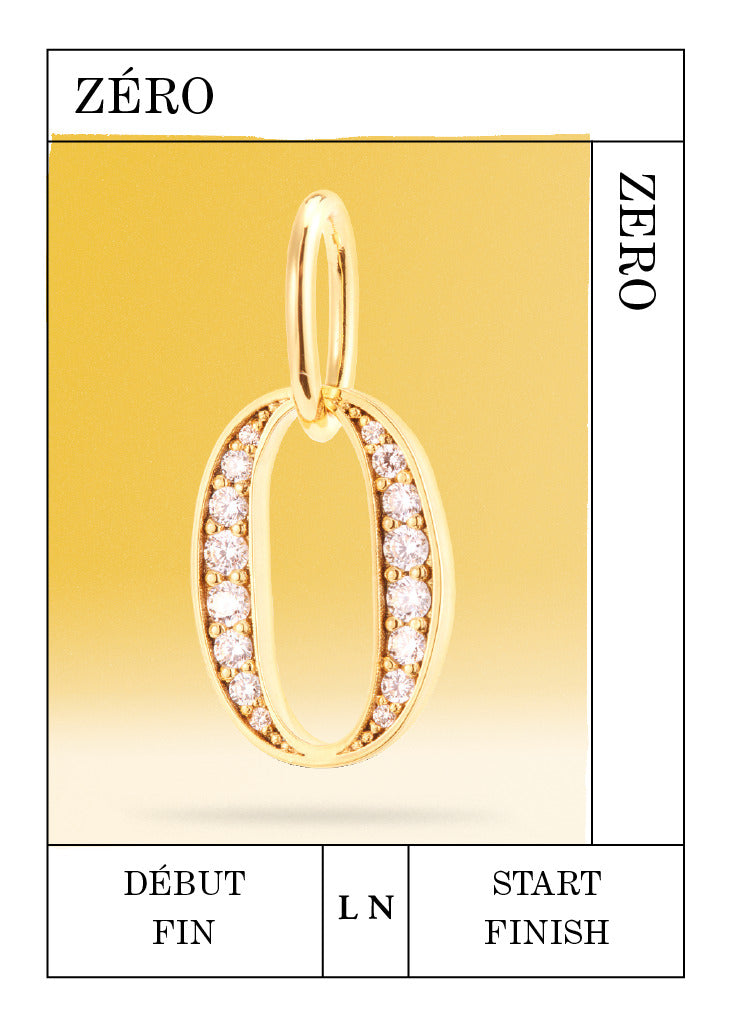 Number 0 pendant, start and finish