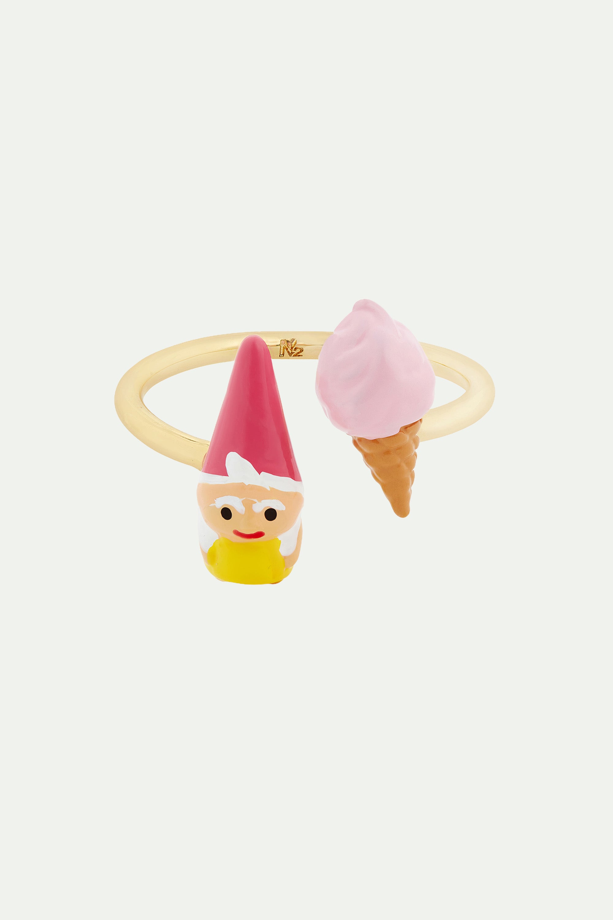 Garden gnome and gelato adjustable ring