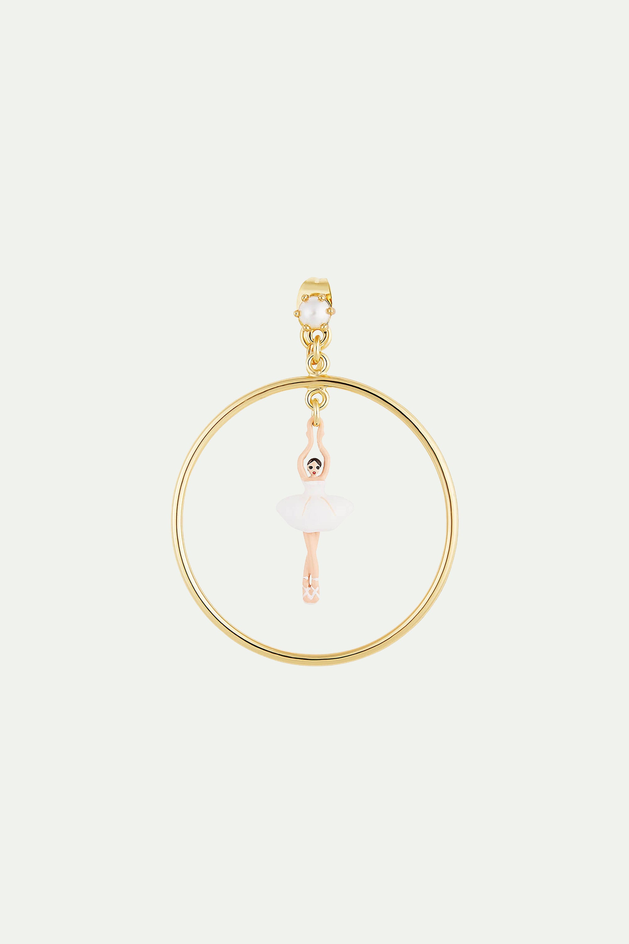 Post Earrings MINI PAS DE DEUX Blanc