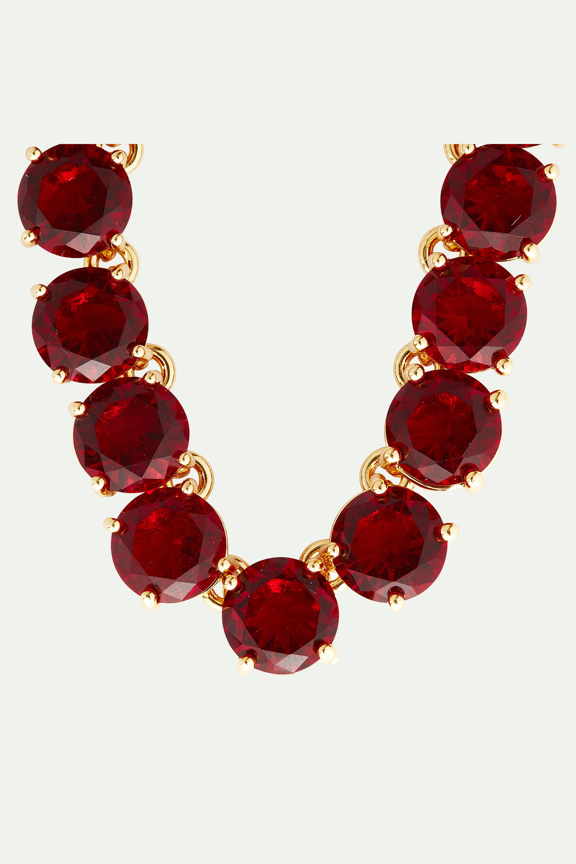 Necklace 40cm LA DIAMANTINE Rouge Grenat