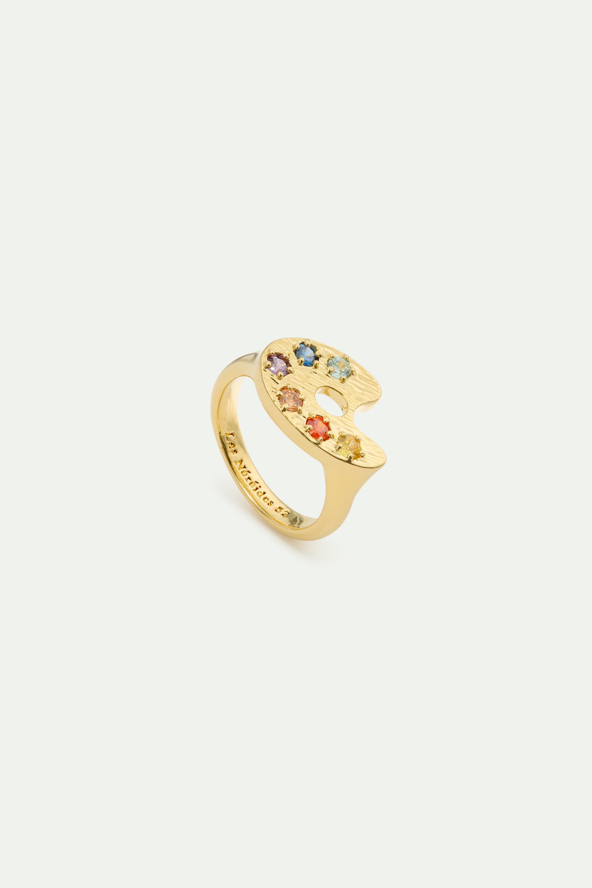 Golden painter palette ring