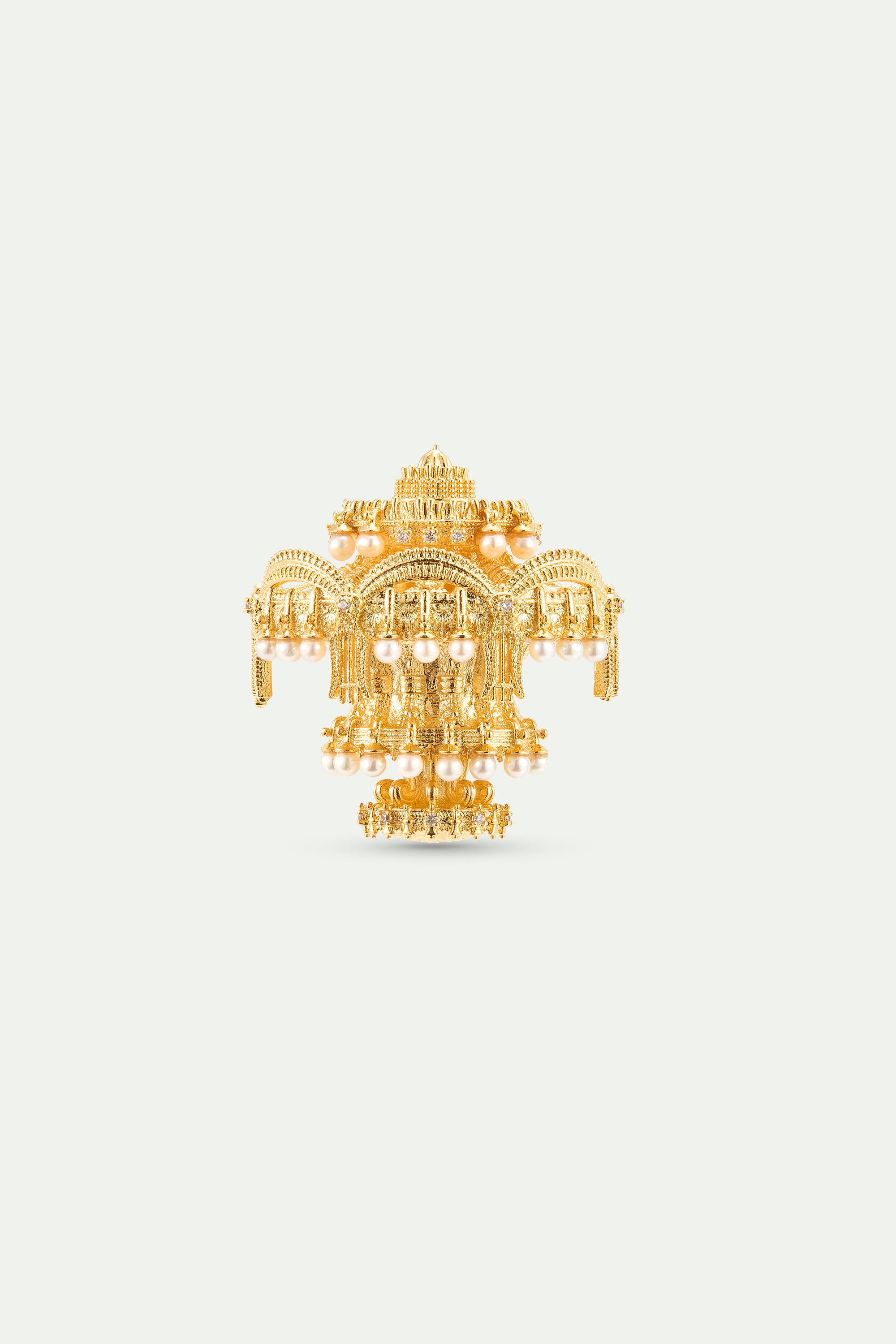 Gold chandelier brooch