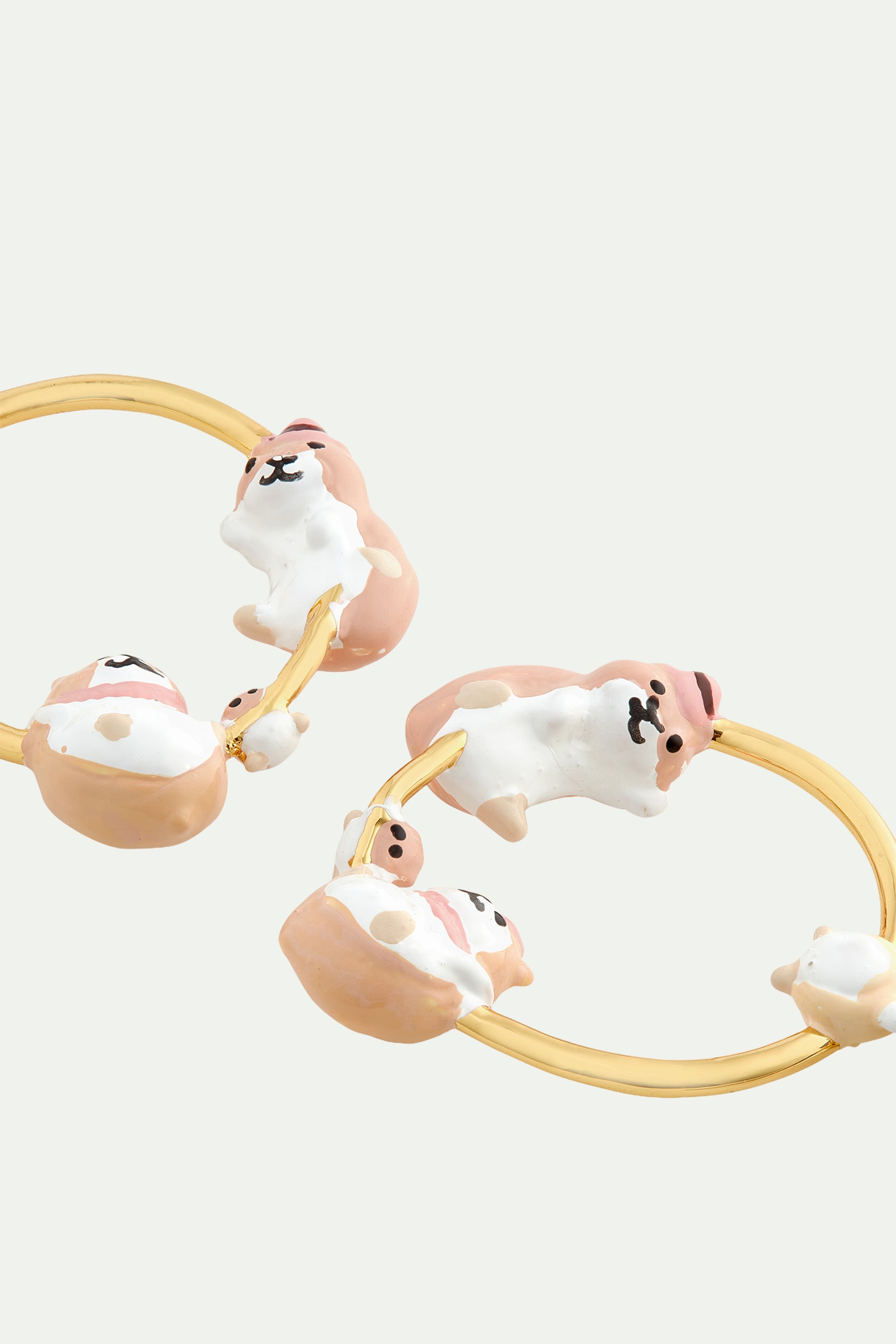 Hamster family earrings