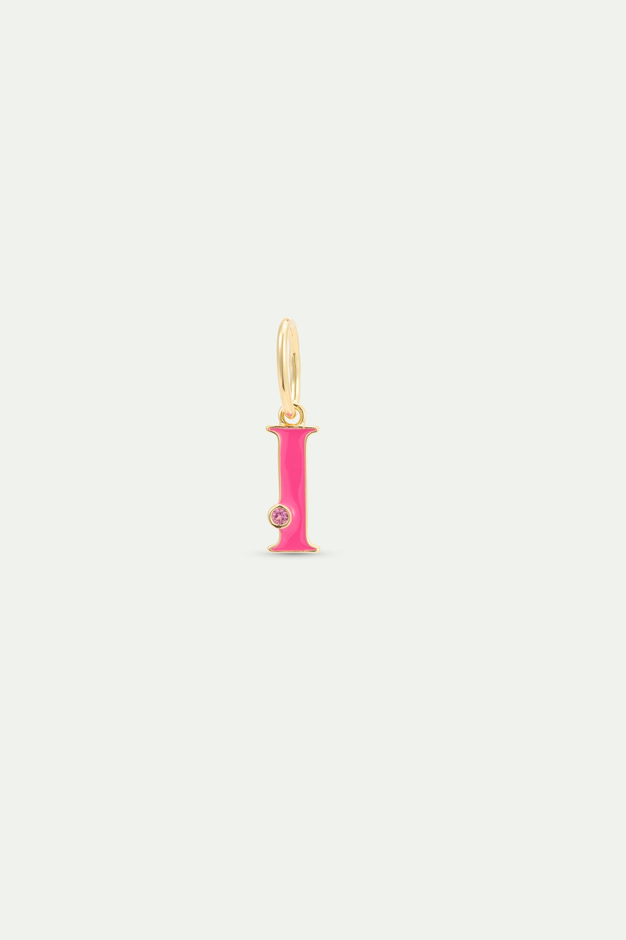 Pink letter I pendant