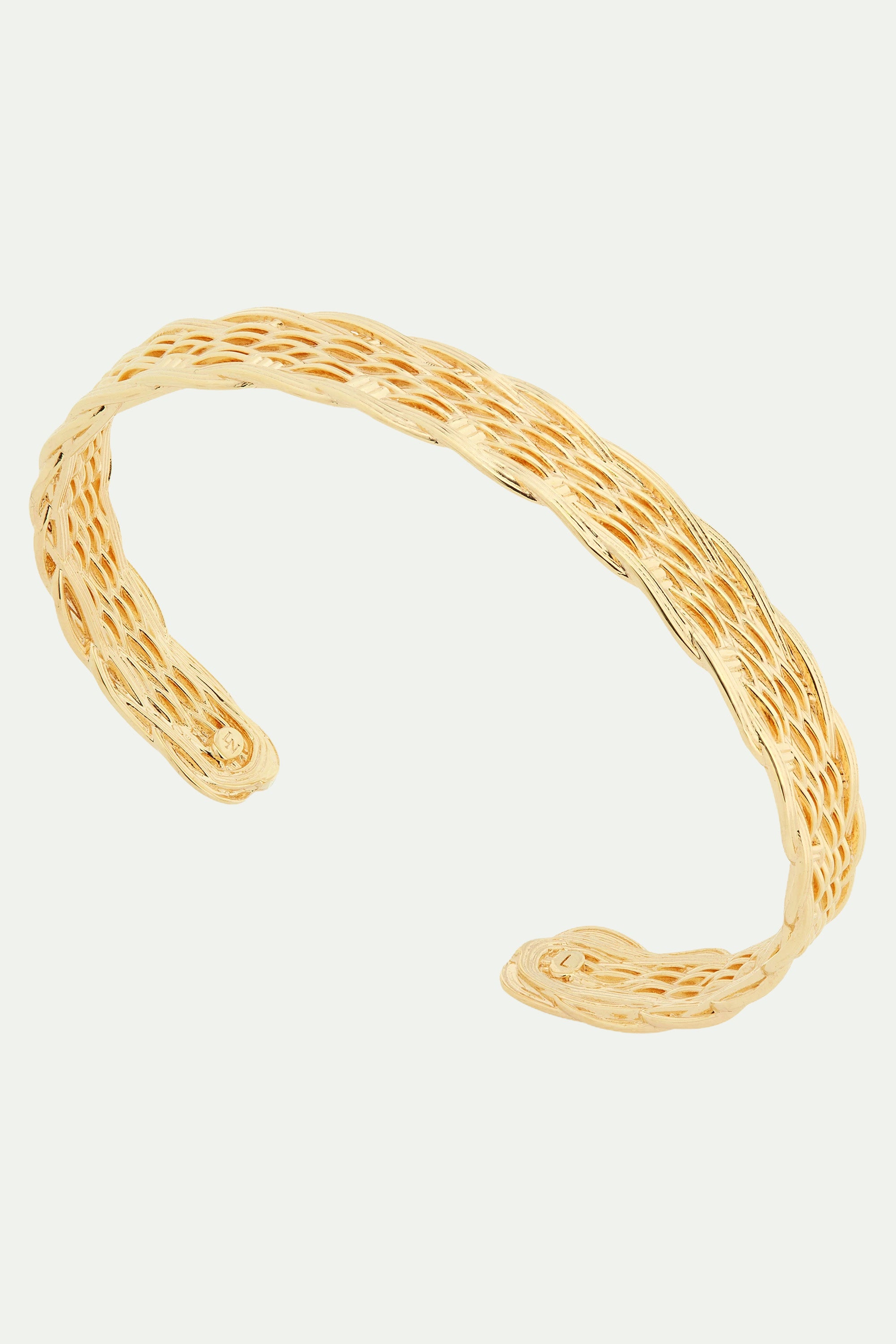 Woven wicker bangle bracelet