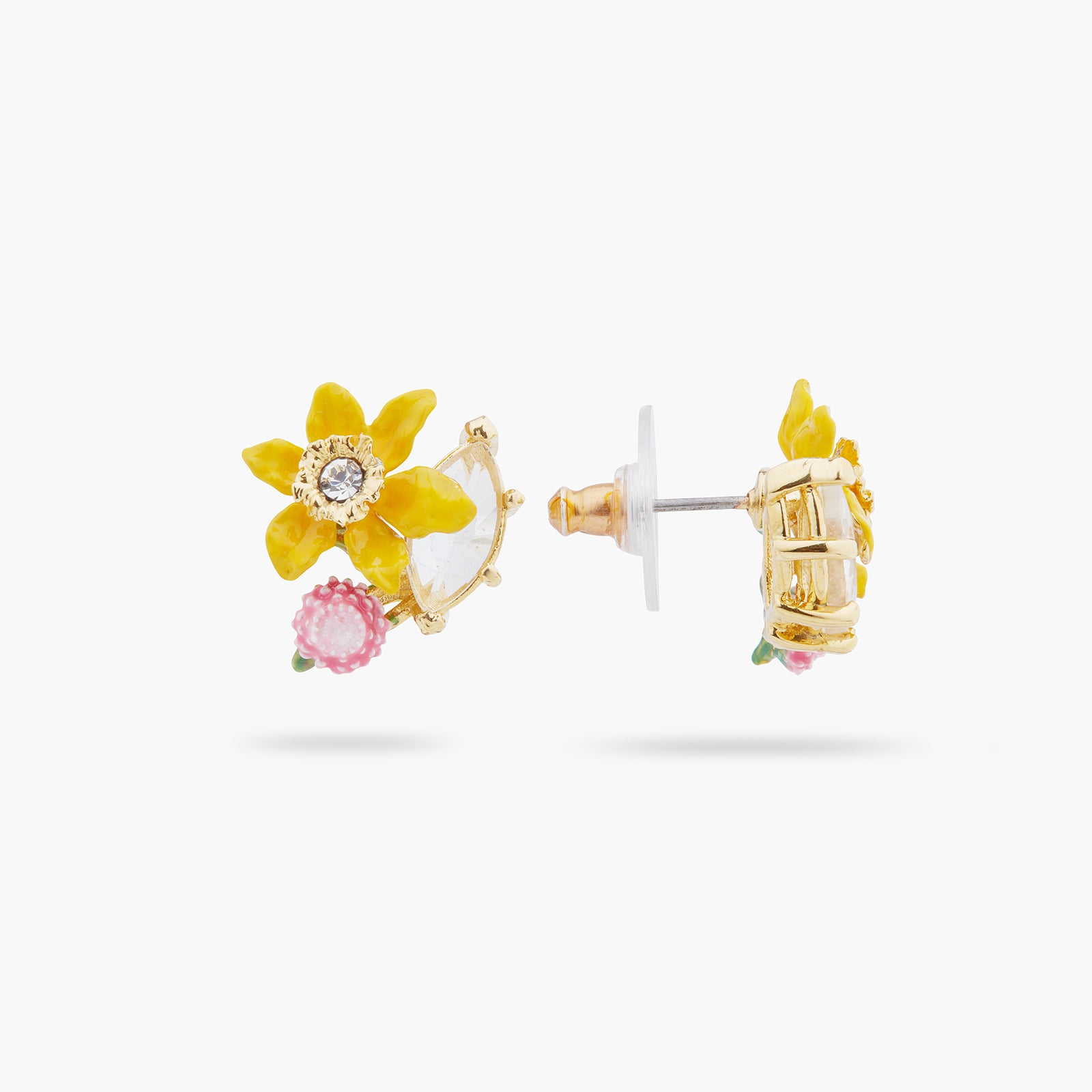 Daffodil clip-on earrings