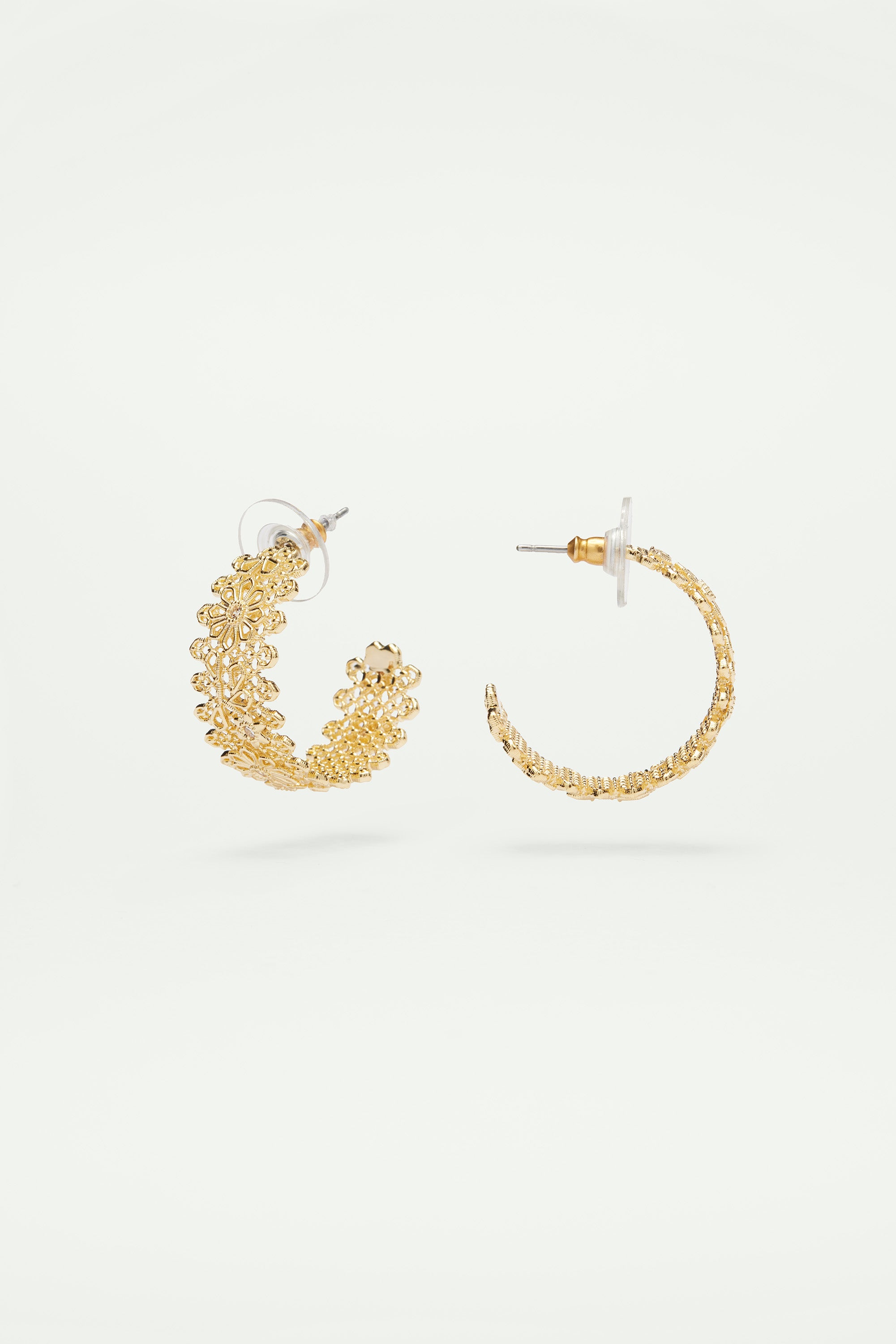 Gold thread hoop earrings