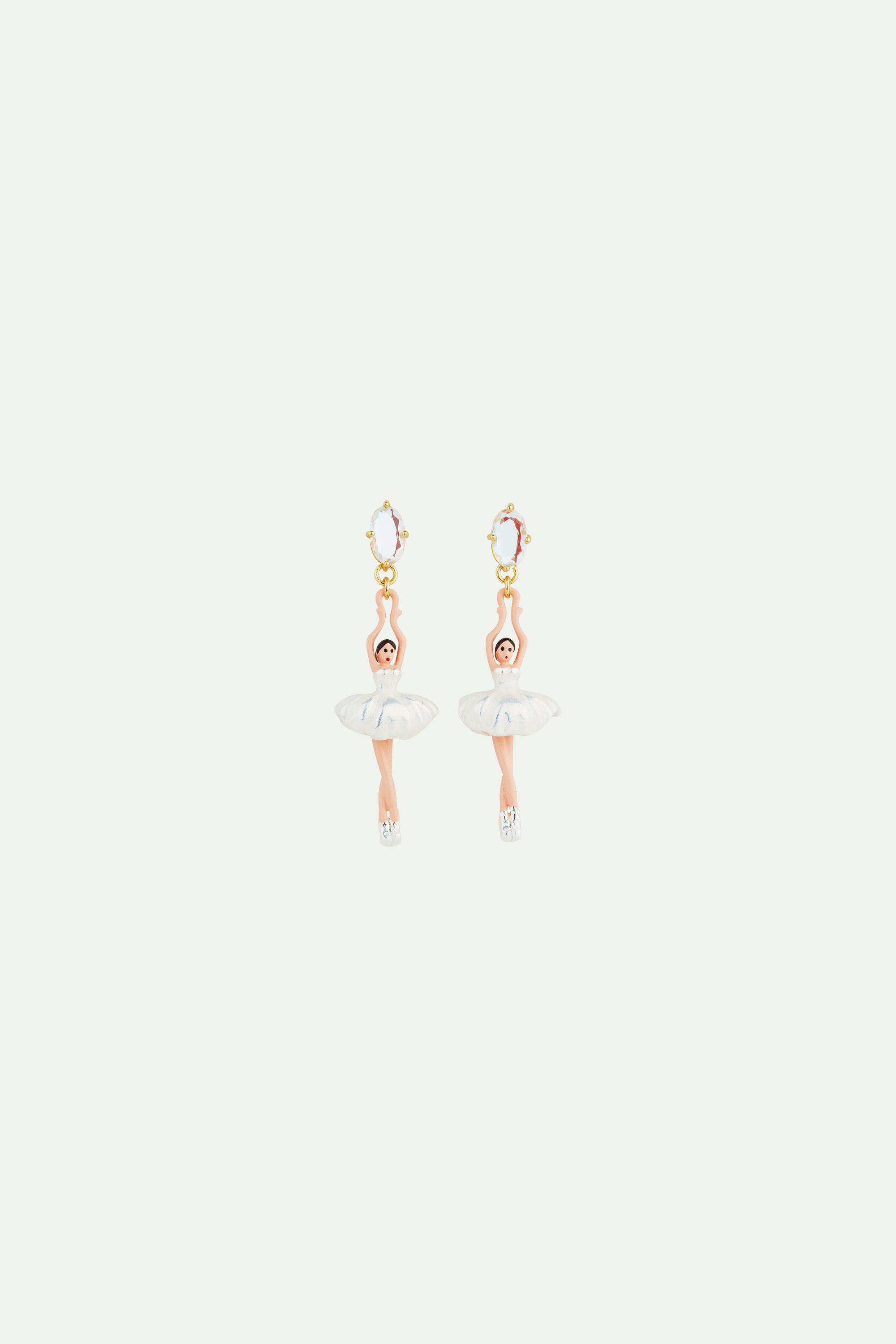 Pas de Deux Aurora Baurealis post earrings with stone