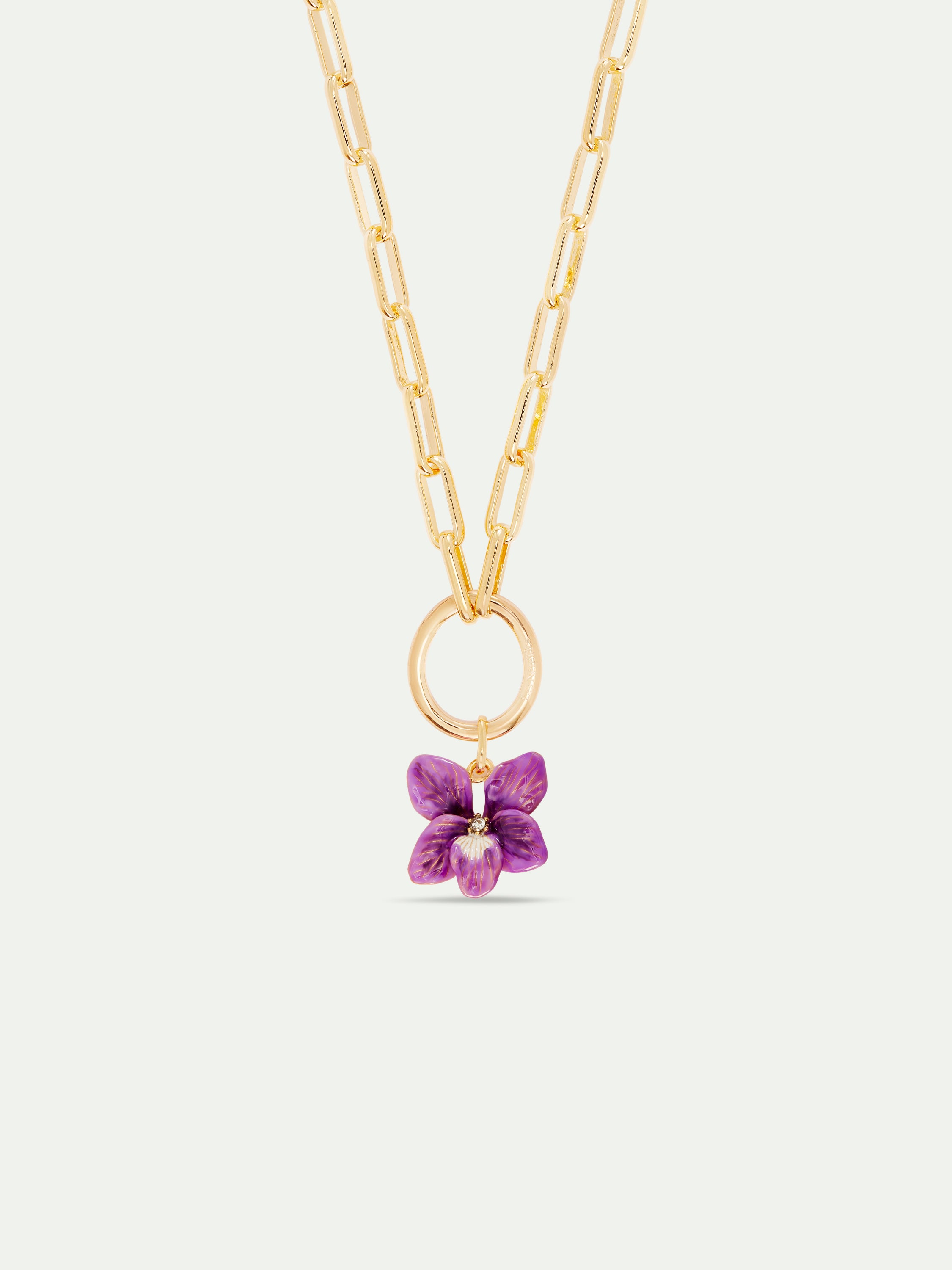 Violet flower pendant