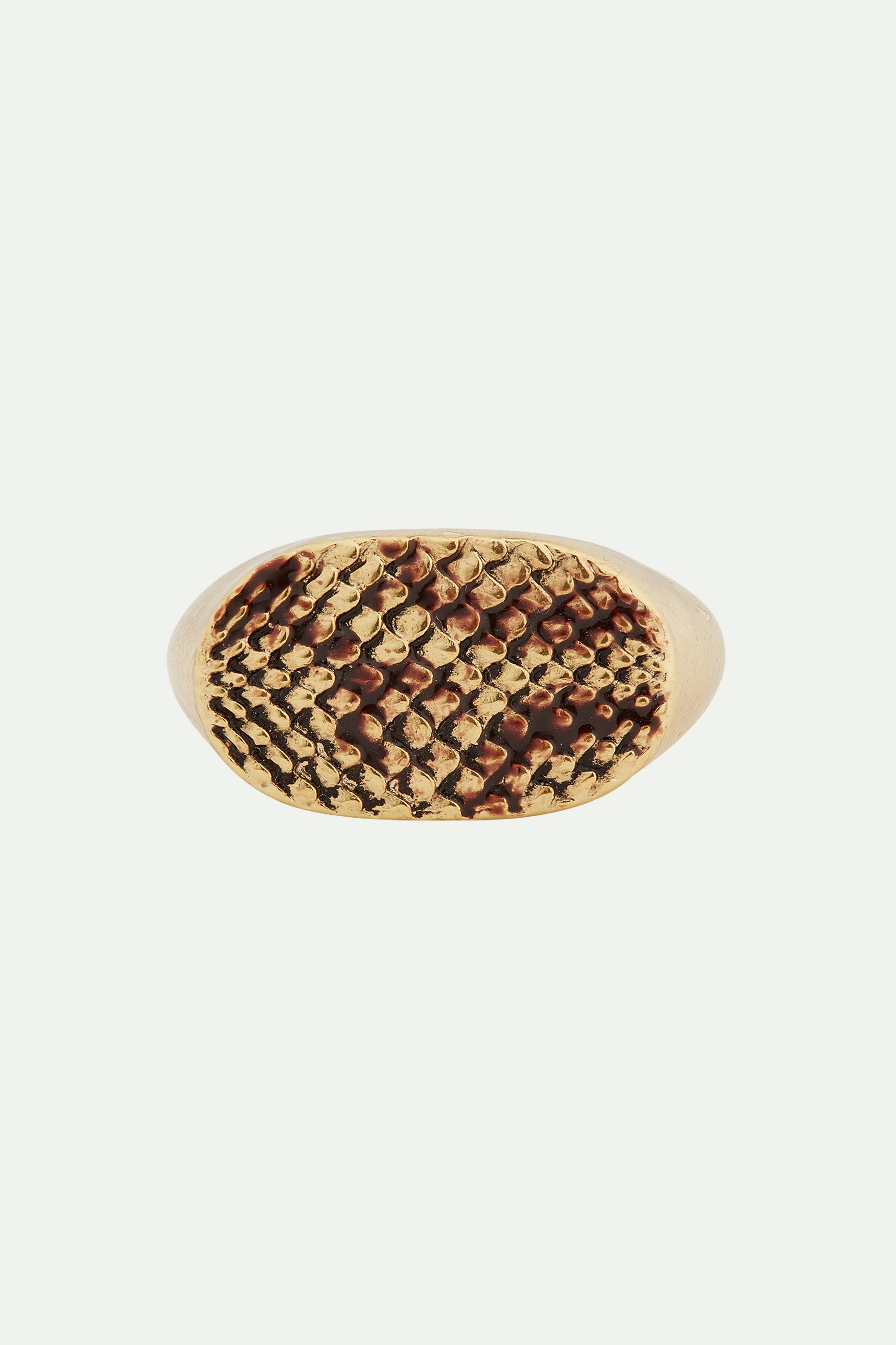 Snakeskin signet ring