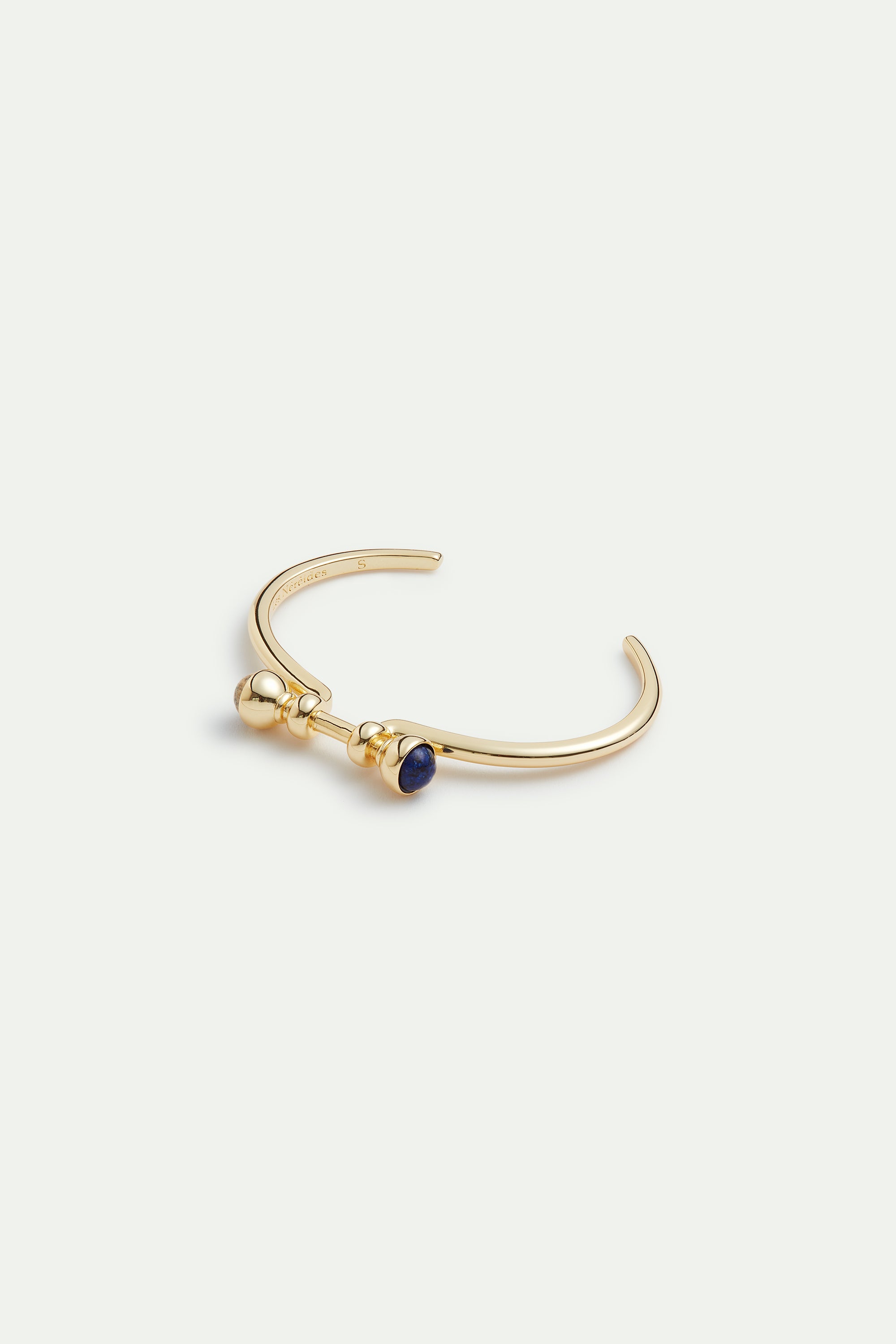 Golden lapis lazuli and jasper bracelet