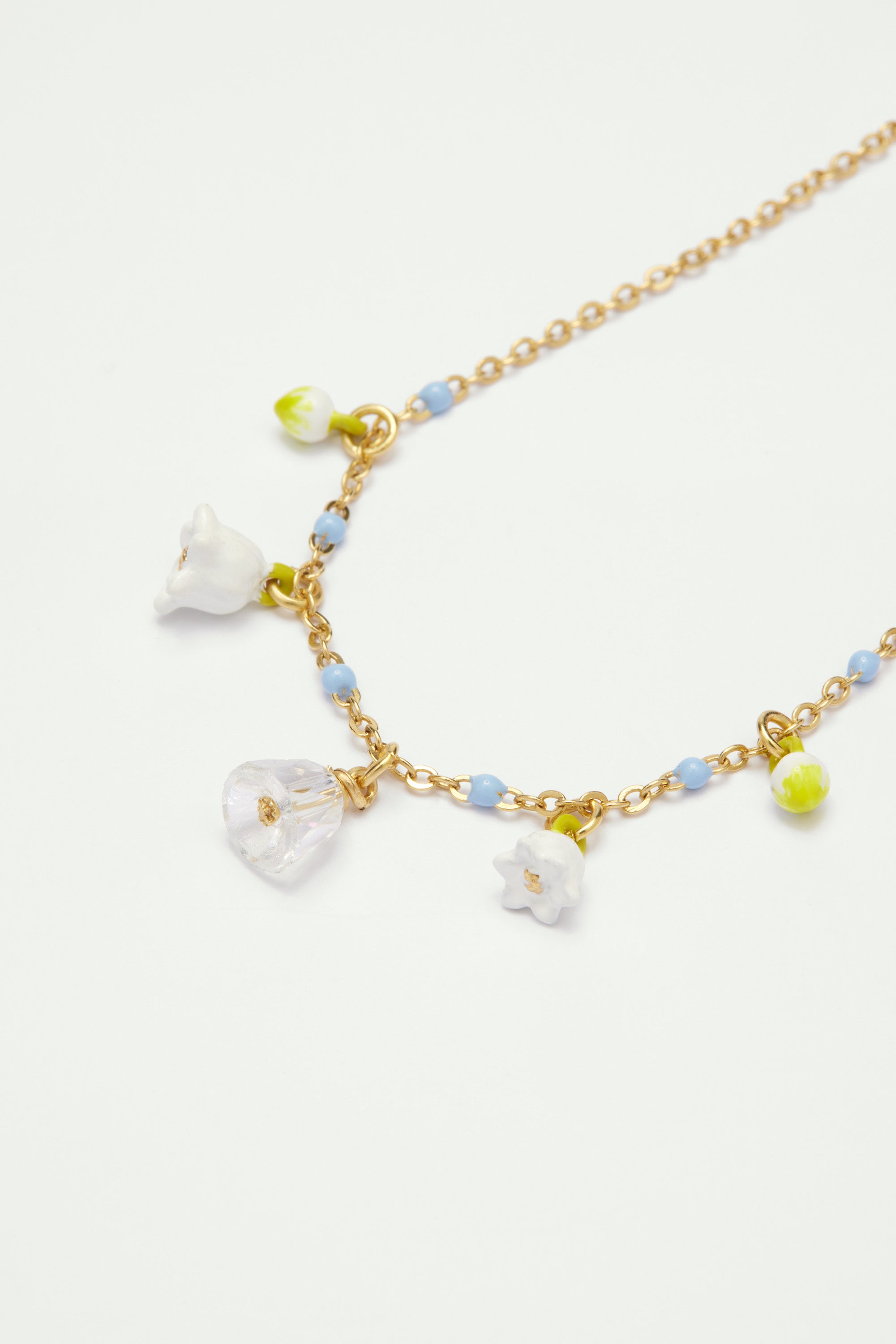 Lily of the valley sprig fine bracelet