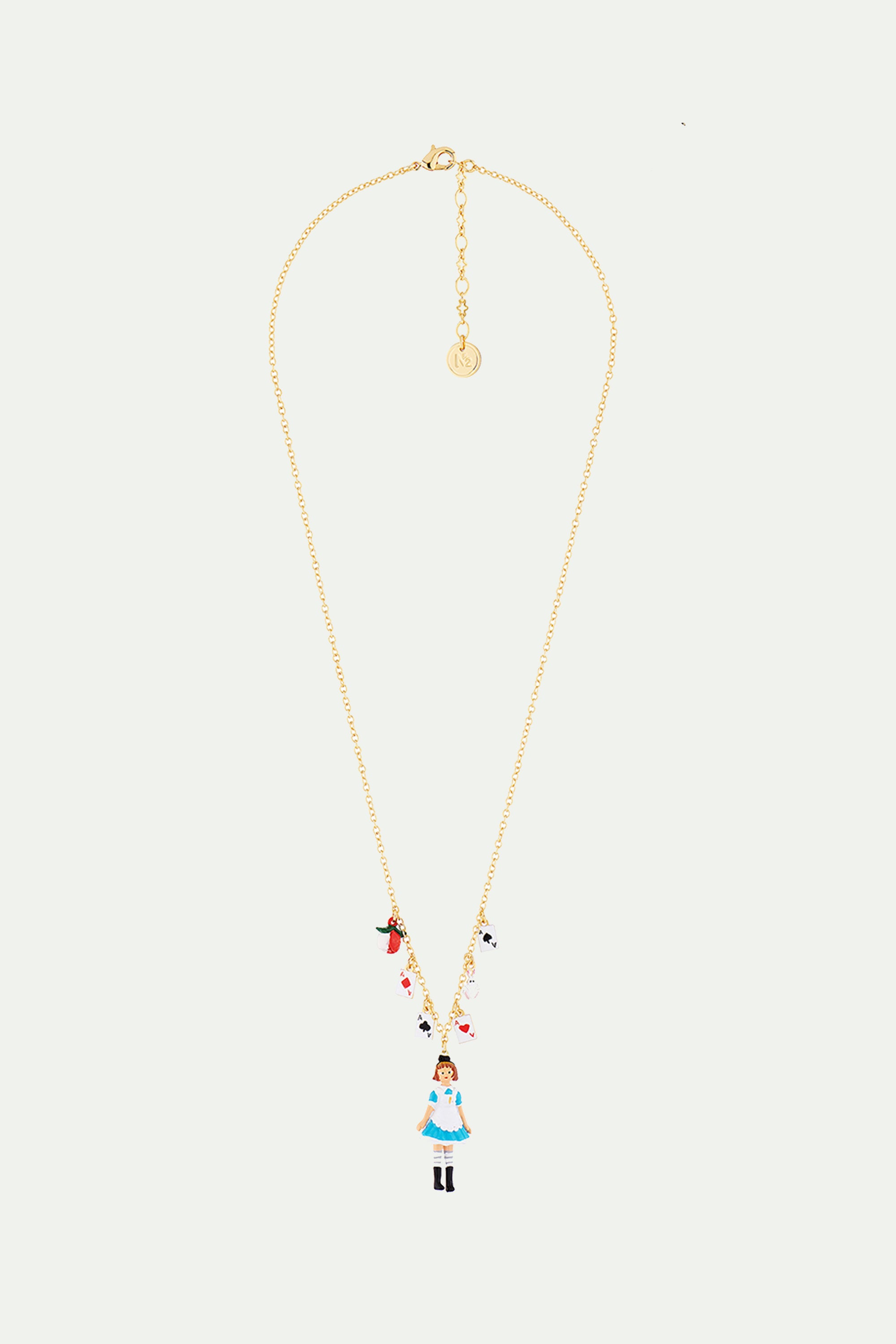 Alices and Deck of Cards Pendant Necklace