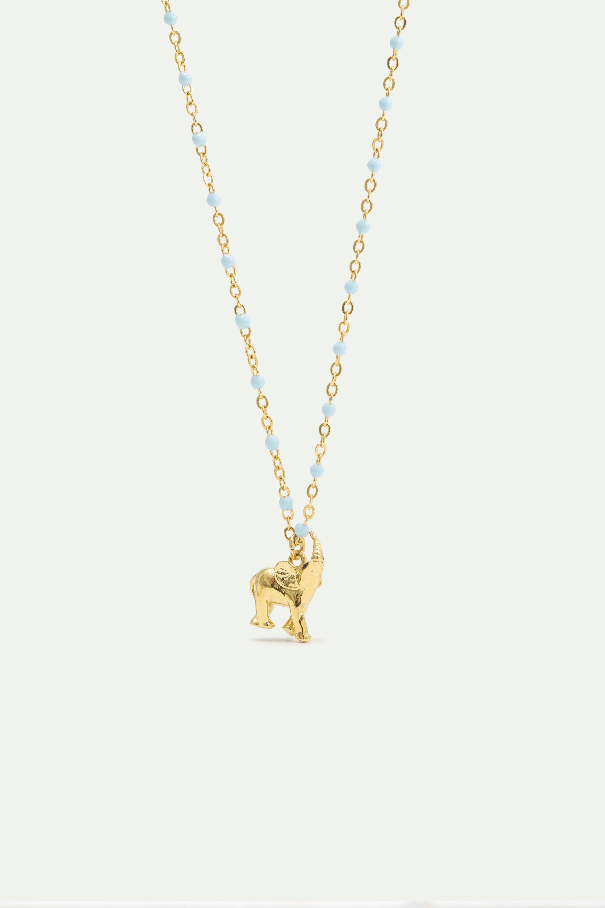 Golden elephant pendant necklace