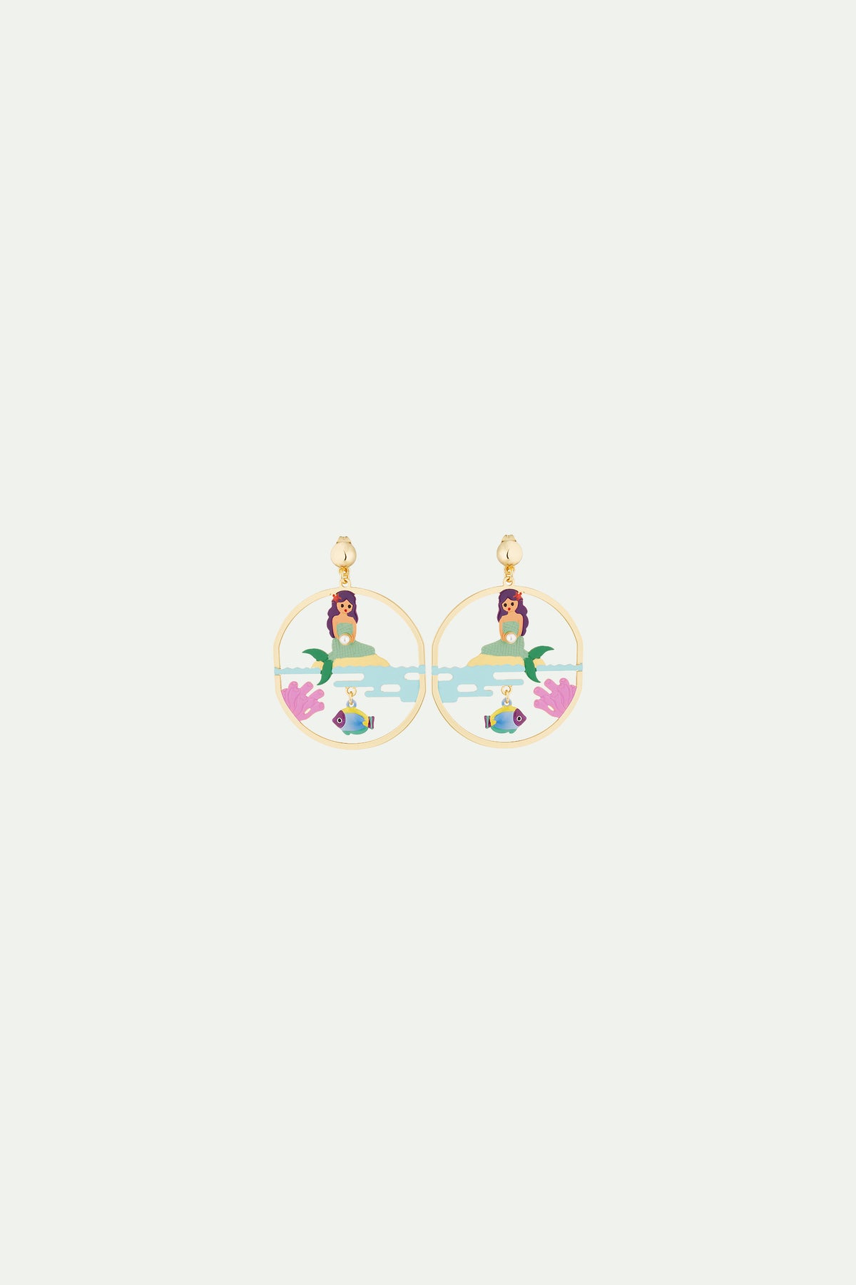 Post Earrings UNE PERLE DANS L'OCEAN