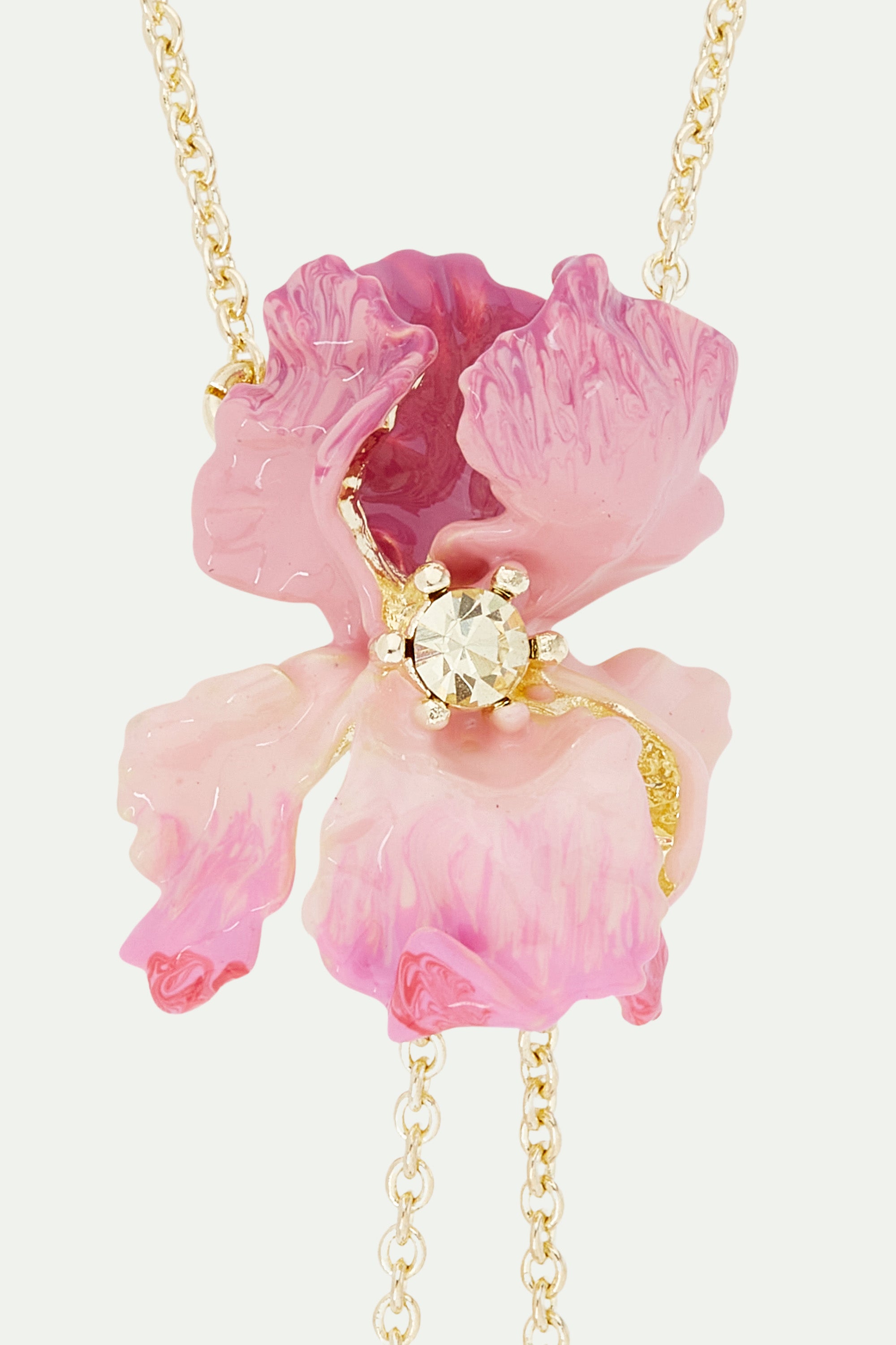 Bearded Iris pendant necklace