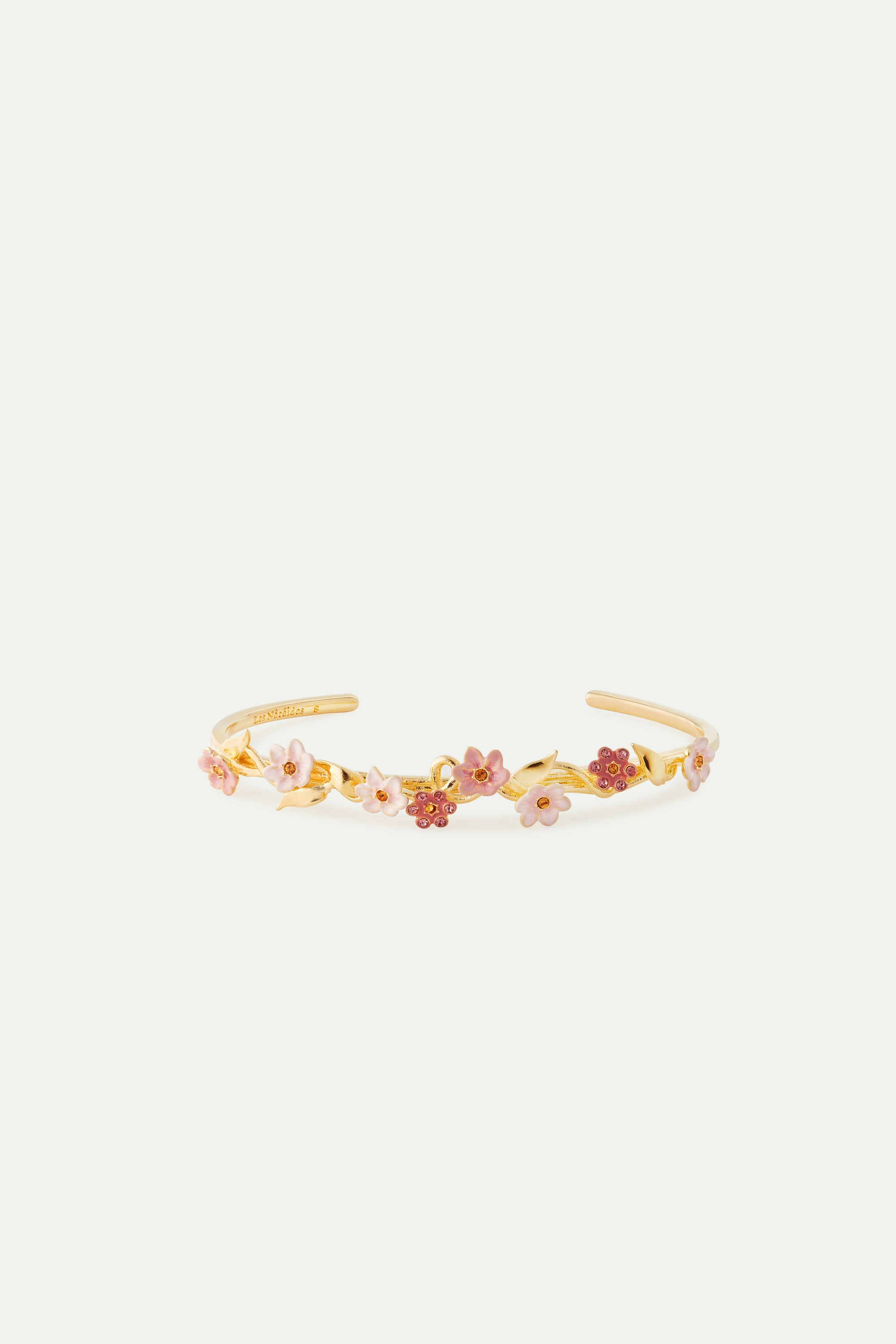 Pink jasmine flower Cuff bracelet