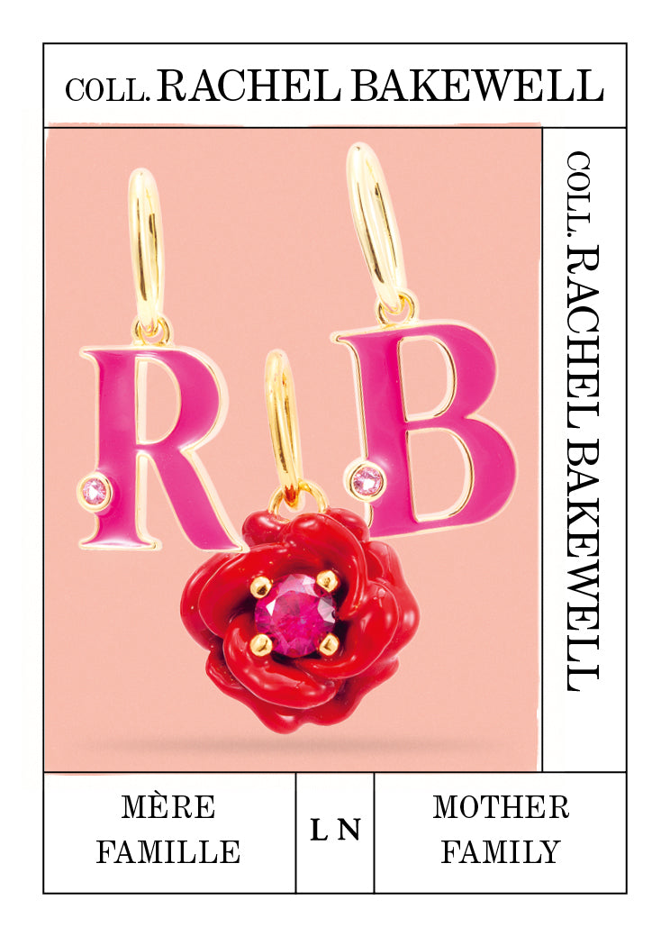Pink letter R pendant