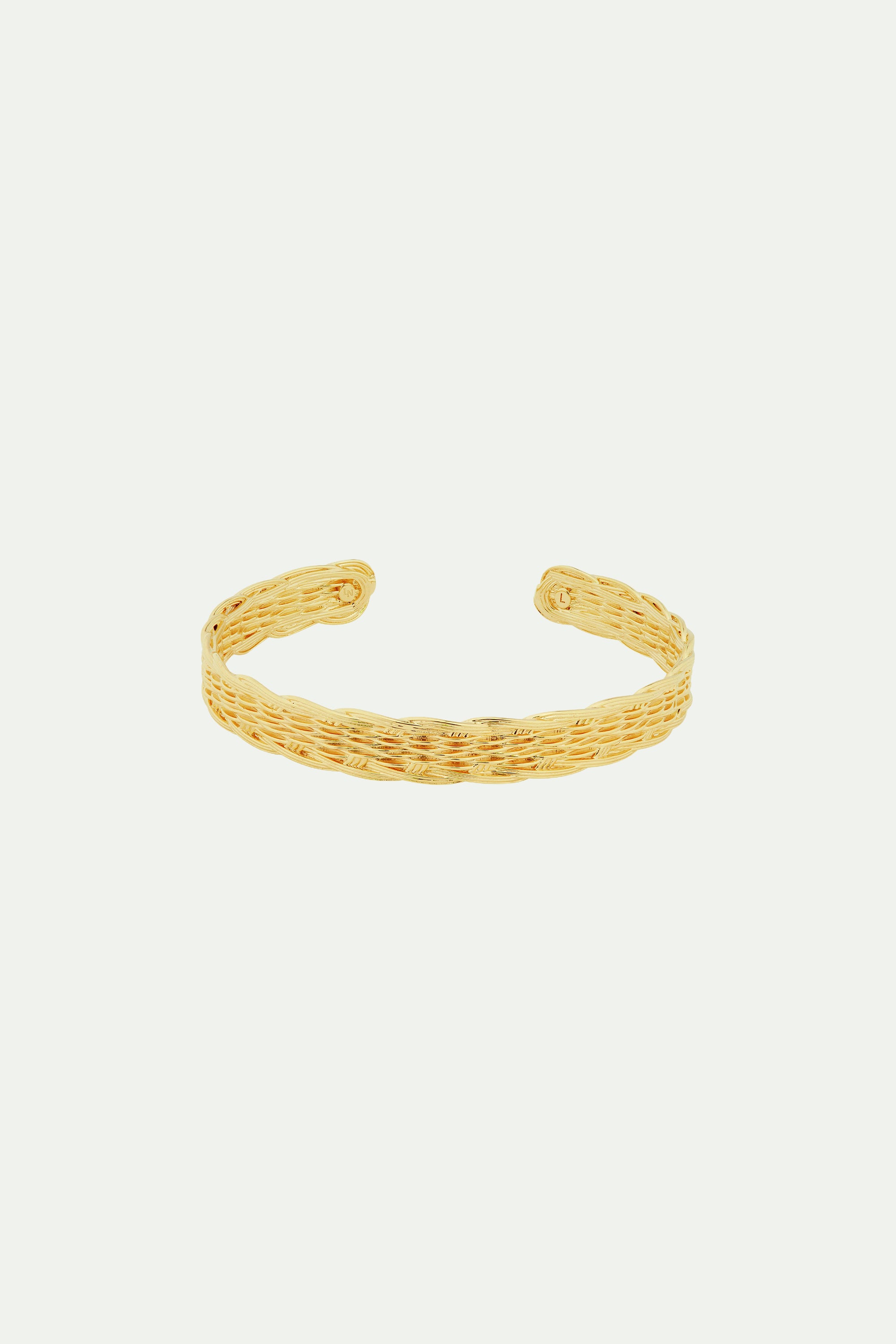 Woven wicker bangle bracelet