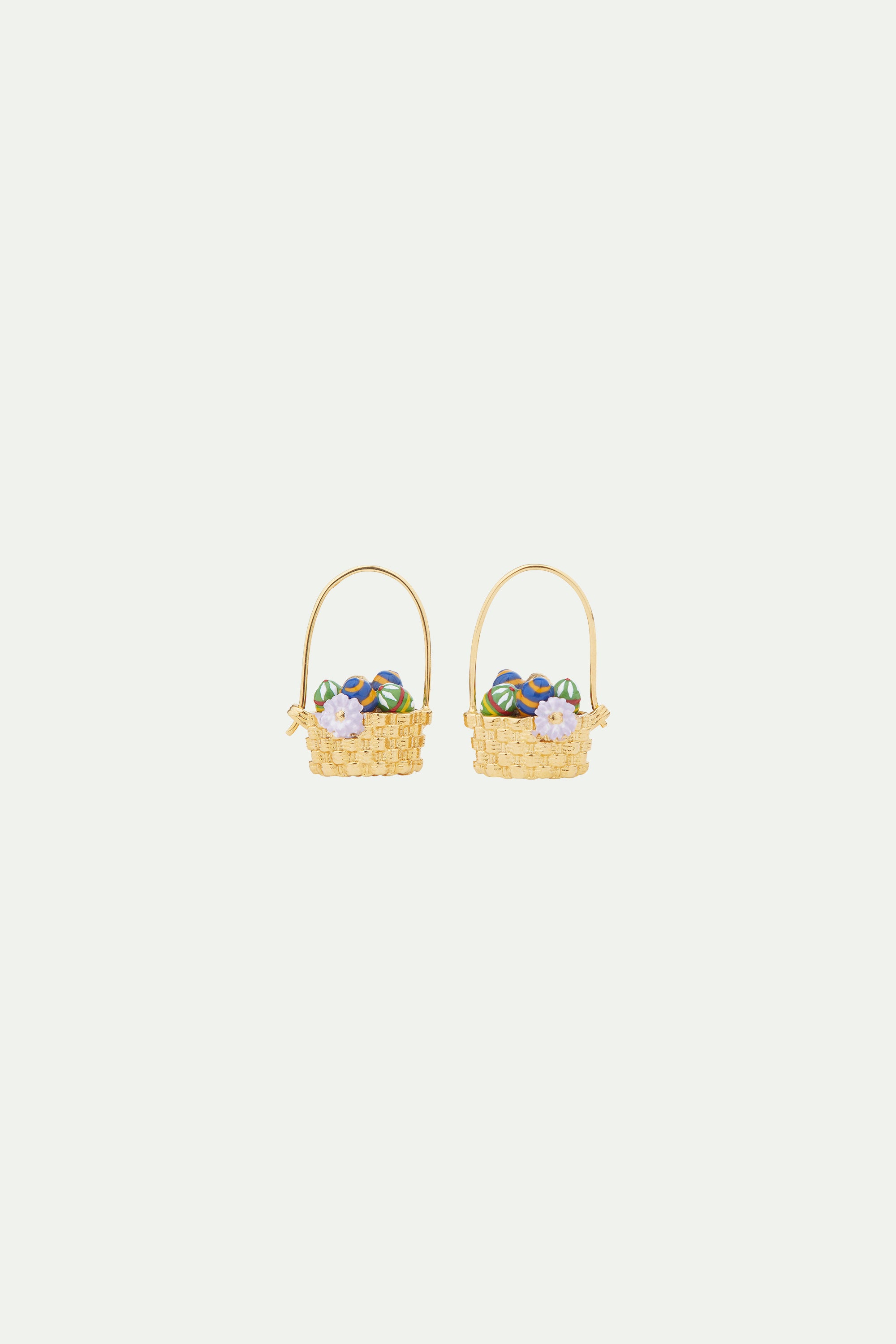 Easter egg basket post earrings