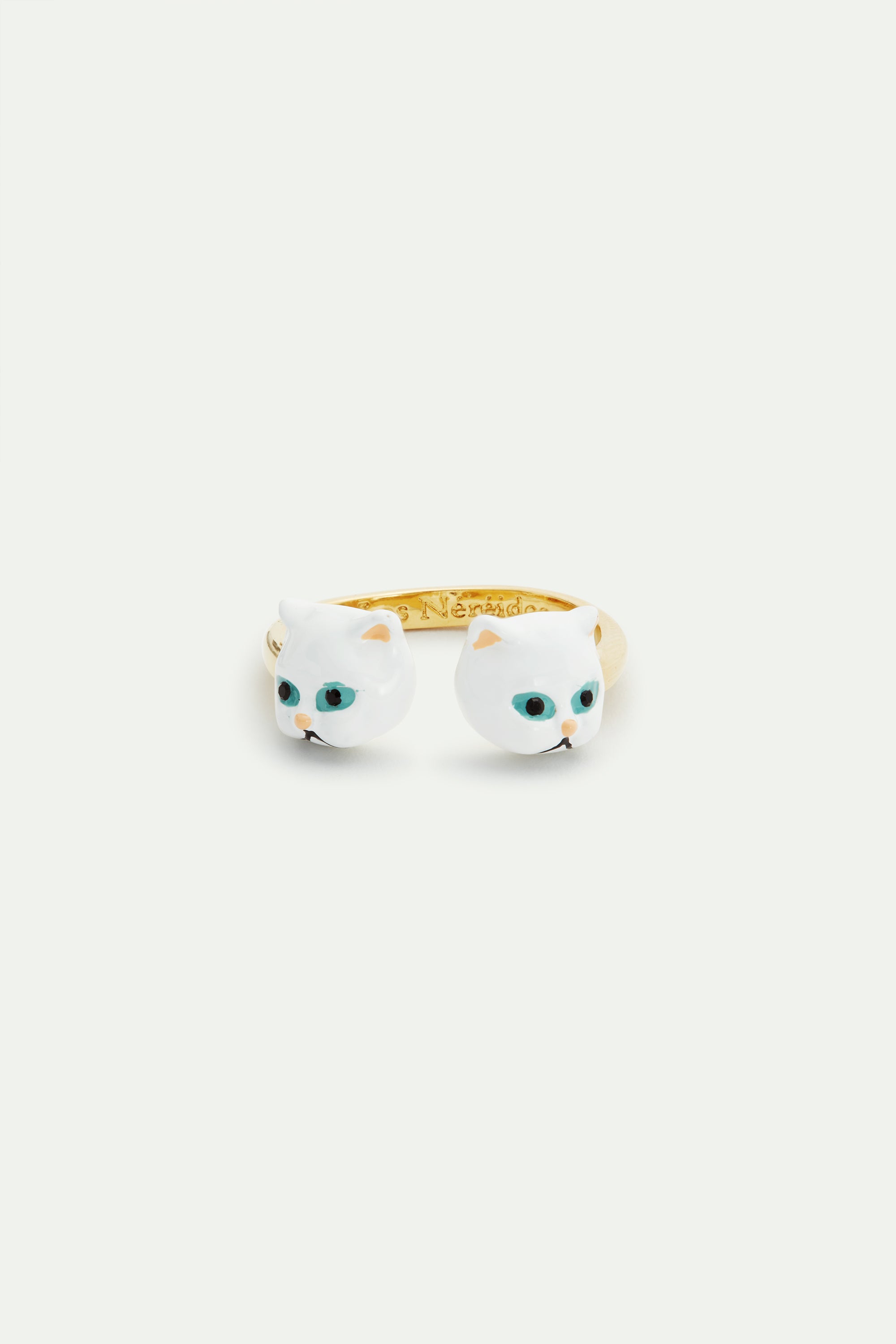 White cats adjustable ring